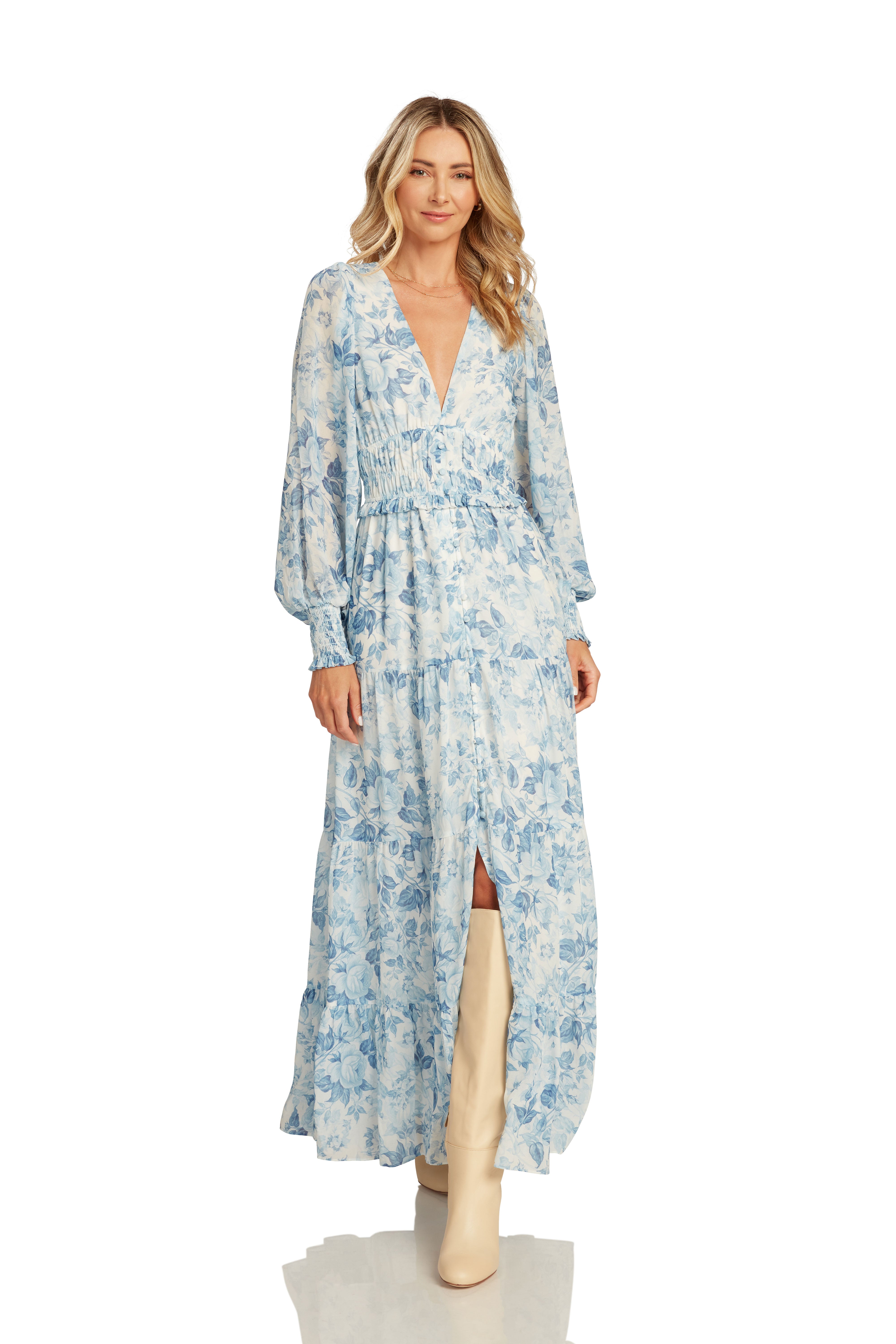 MARCELA DRESS BLUE FLORAL