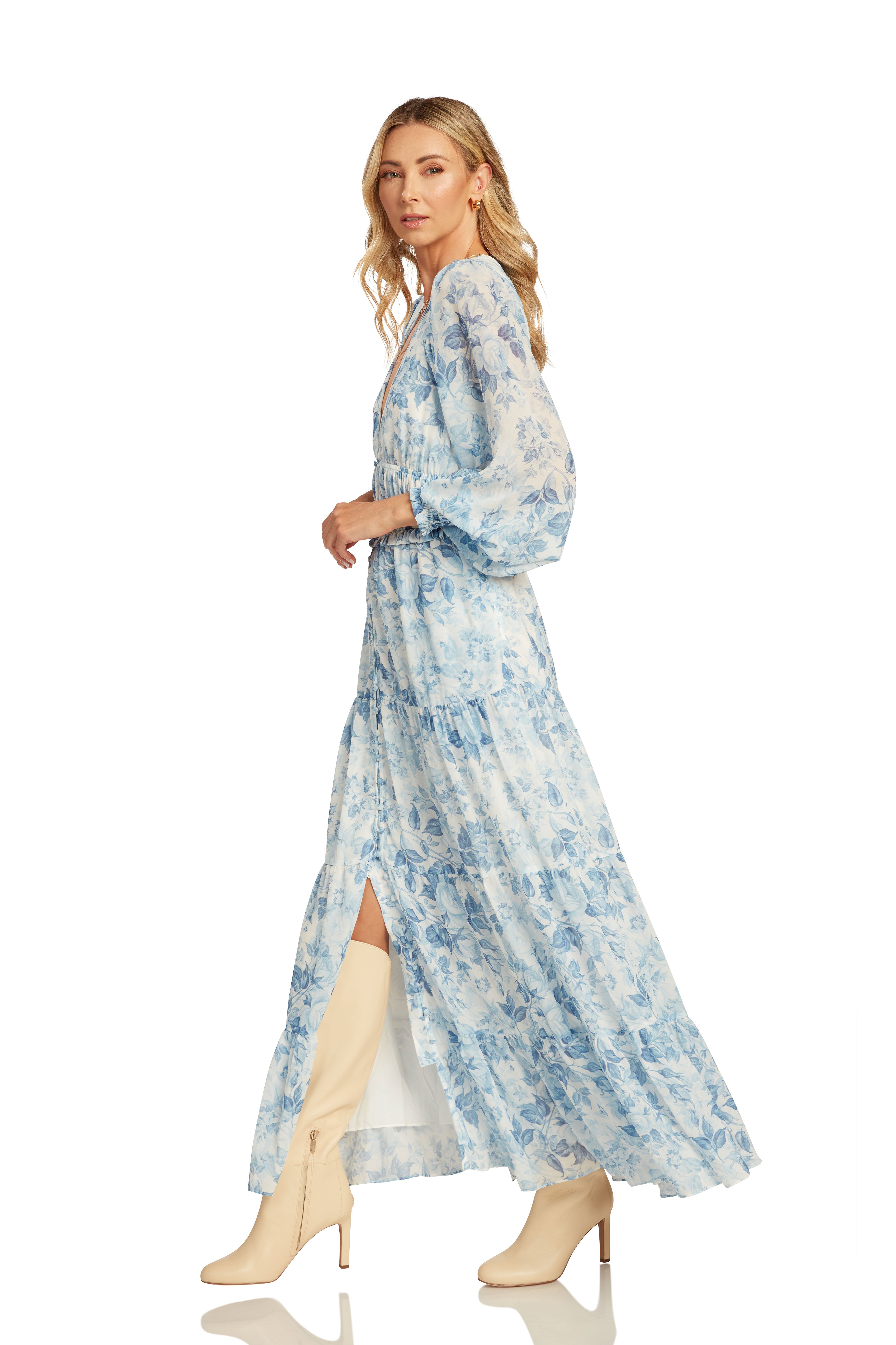 MARCELA DRESS BLUE FLORAL