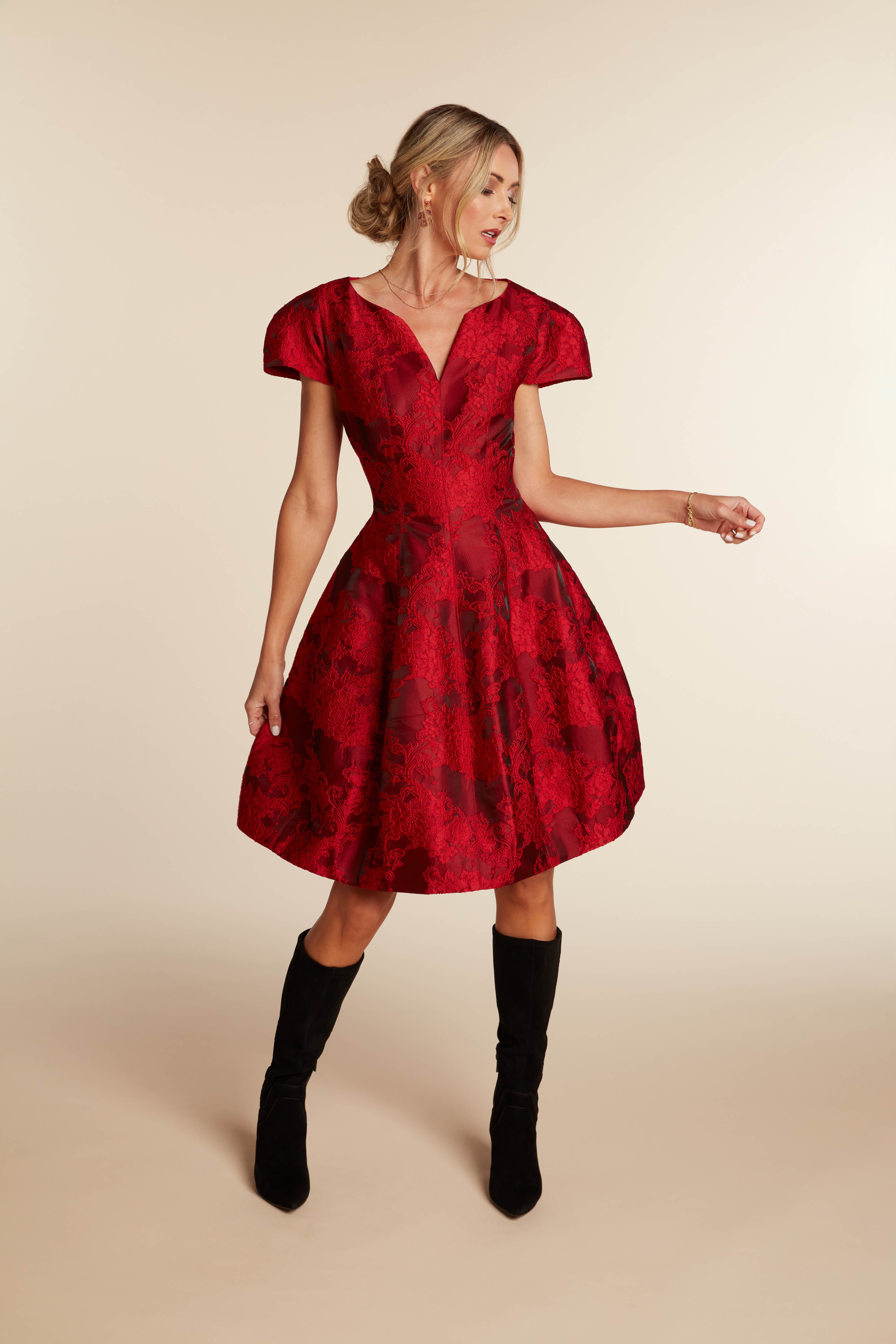 JULIETTE DRESS CRIMSON