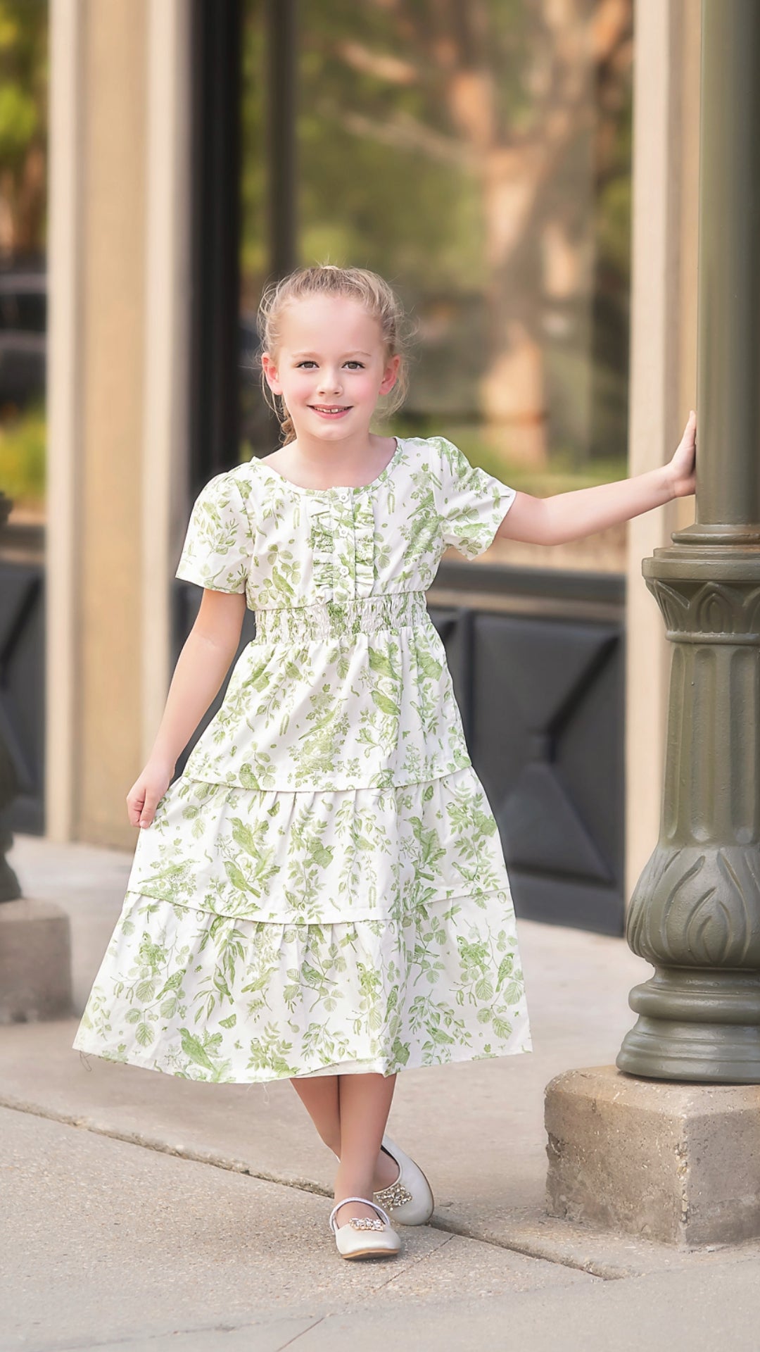 EMMIE DRESS GREEN FLORAL