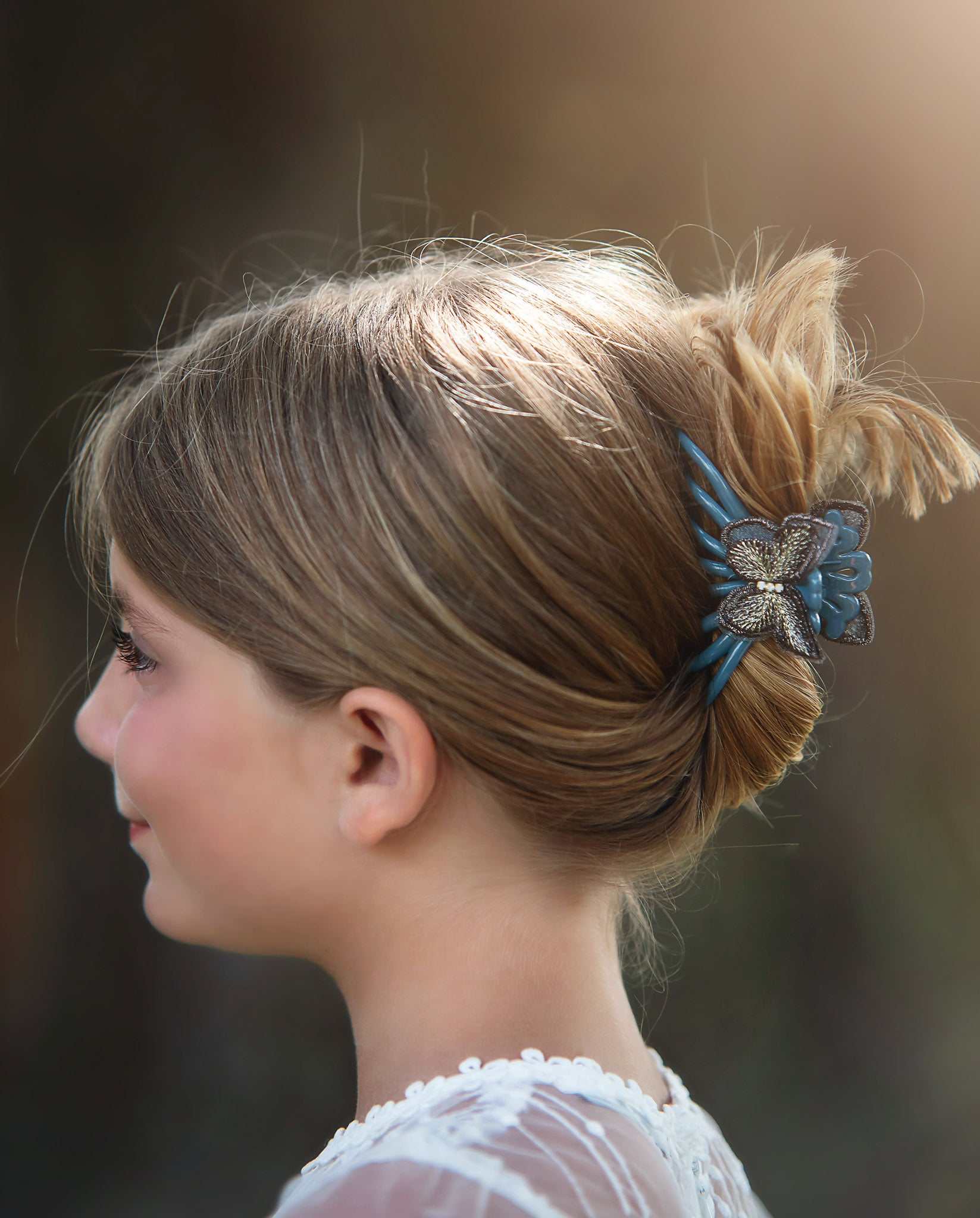 MARIPOSA HAIR CLAW SET OF TWO BLUE MULTI