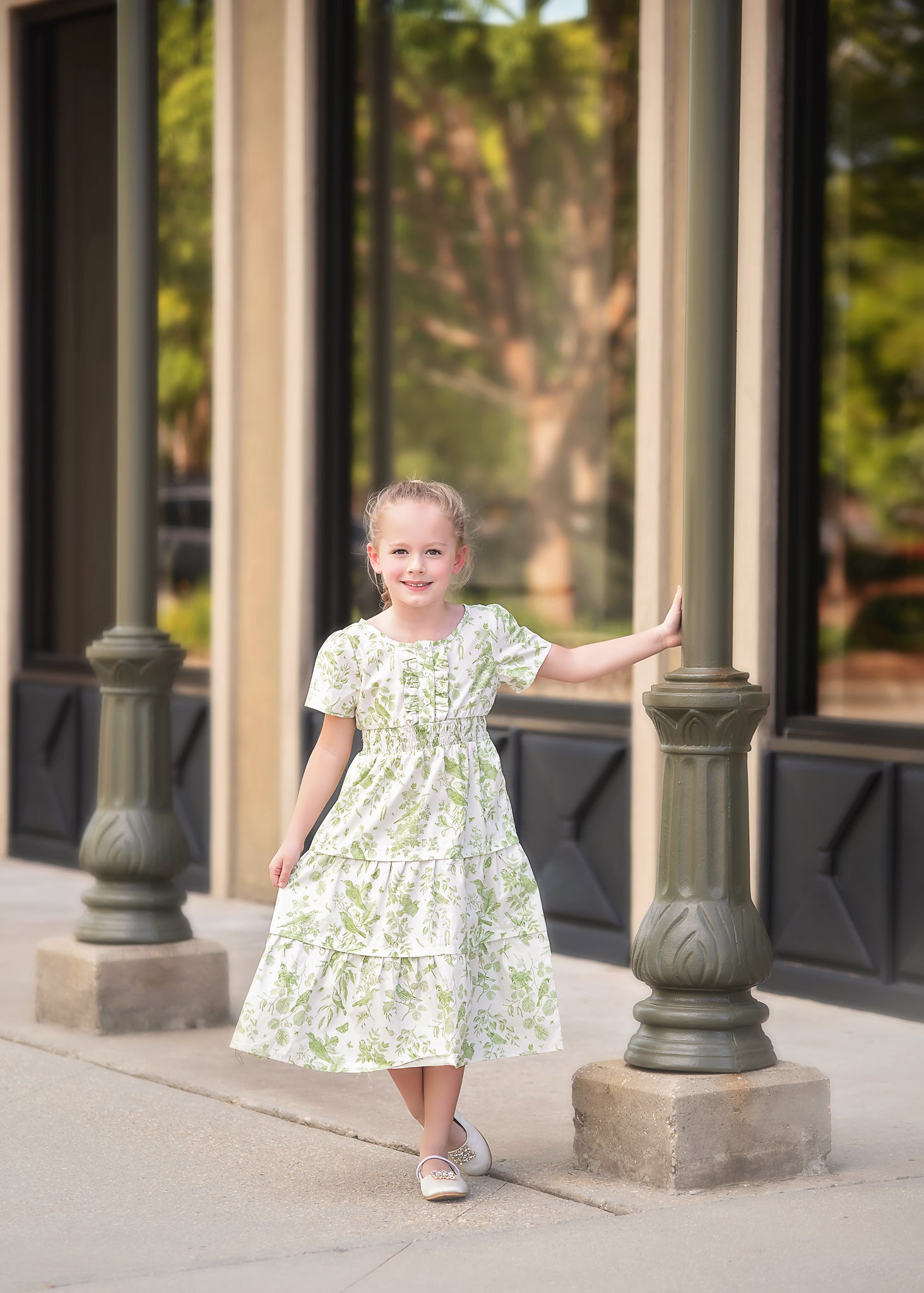 EMMIE DRESS GREEN FLORAL