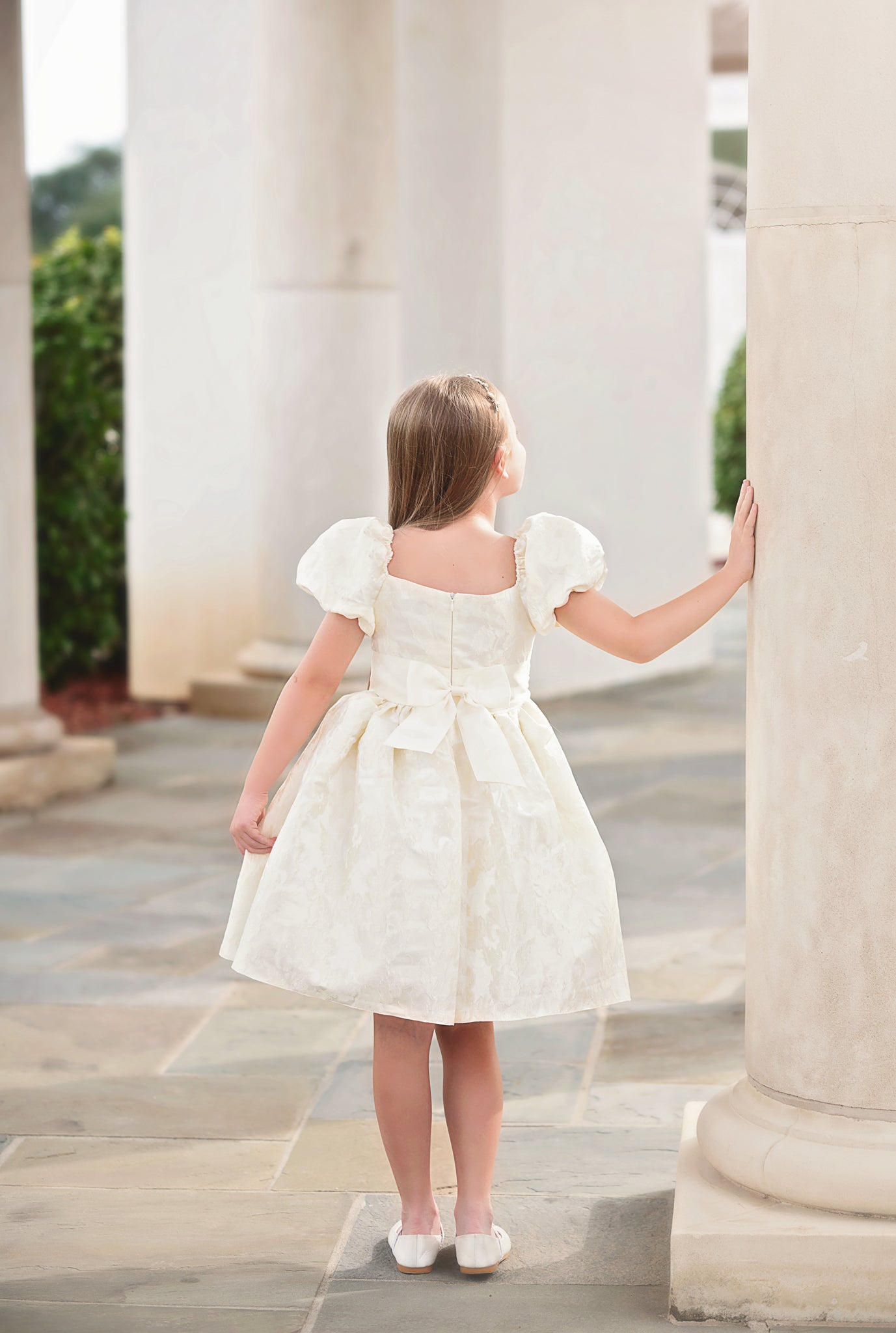 LORNA DRESS IVORY JACQUARD