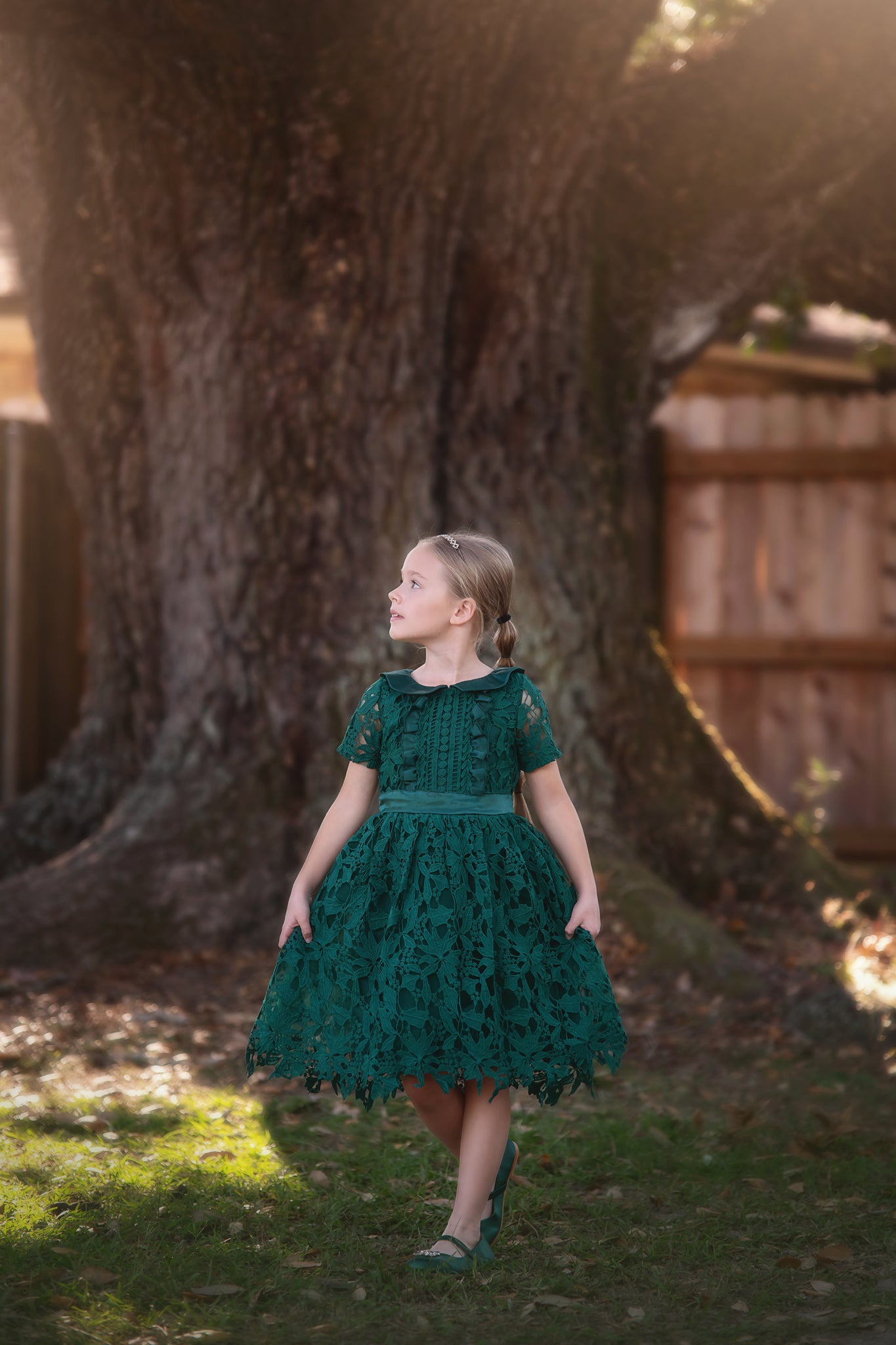 EVANGELINA DRESS EMERALD