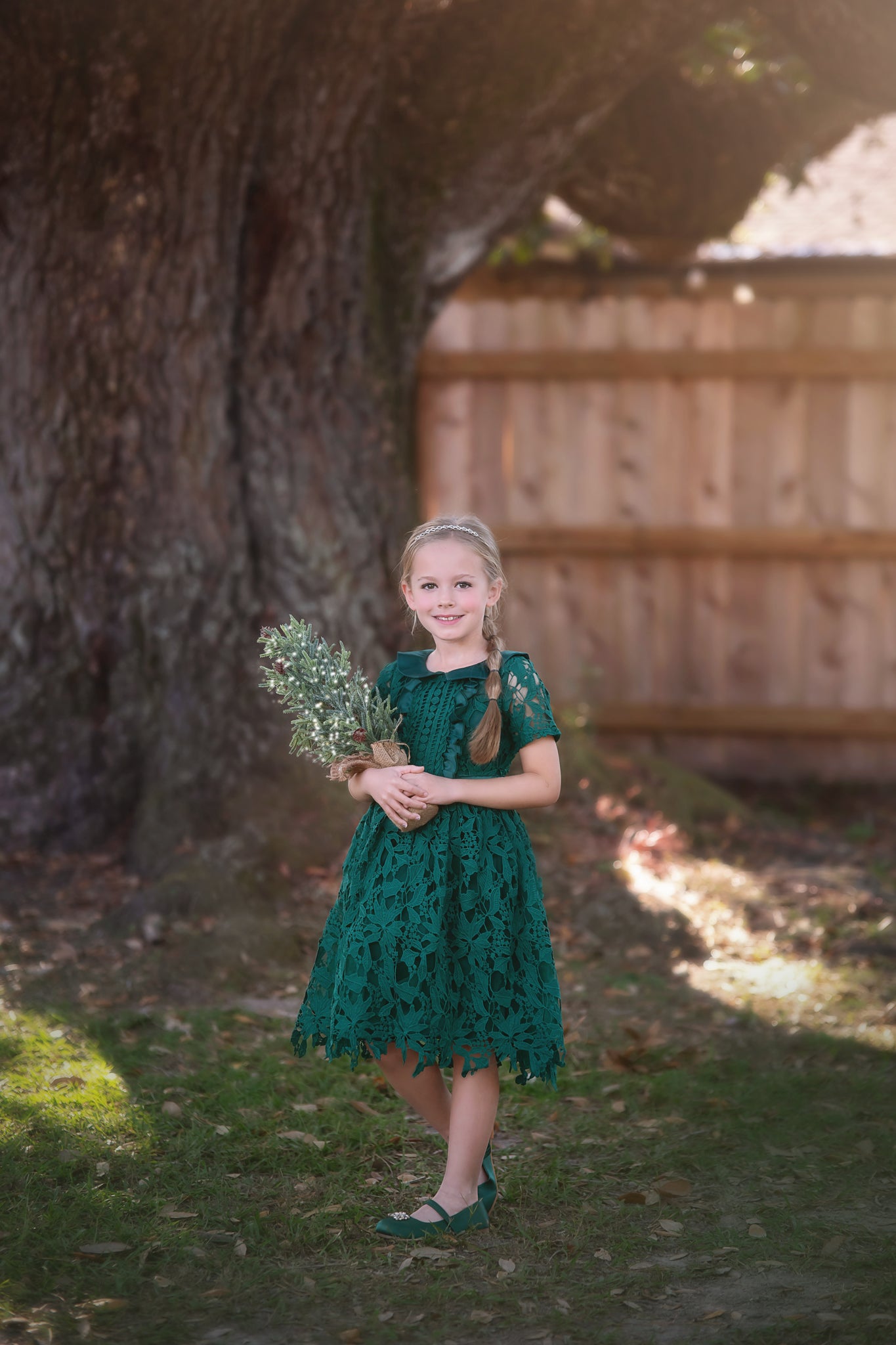 EVANGELINA DRESS EMERALD