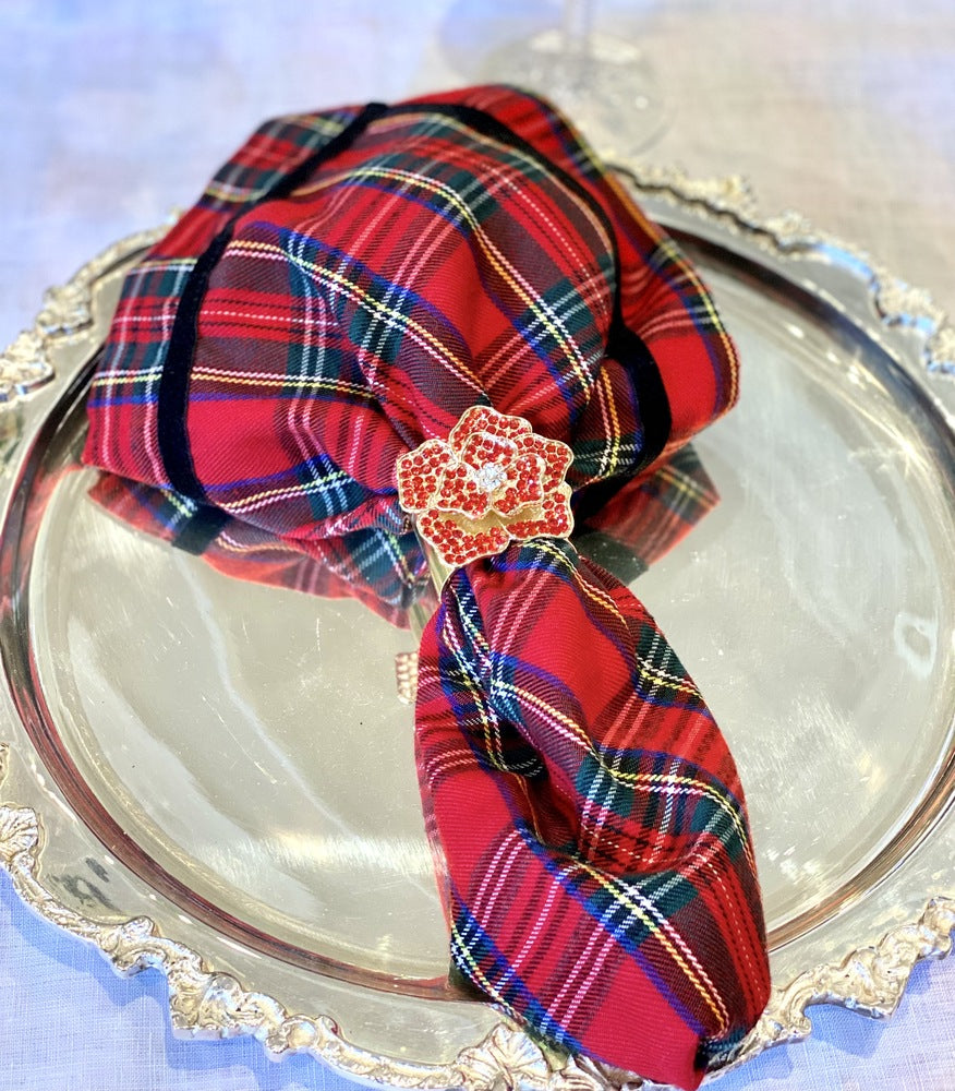 ROSE ROUGE NAPKIN RING SET OF 2