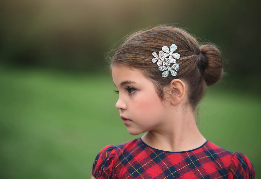 A TRIO OF FLOWERS 3PC. FLOWER CLIP SET