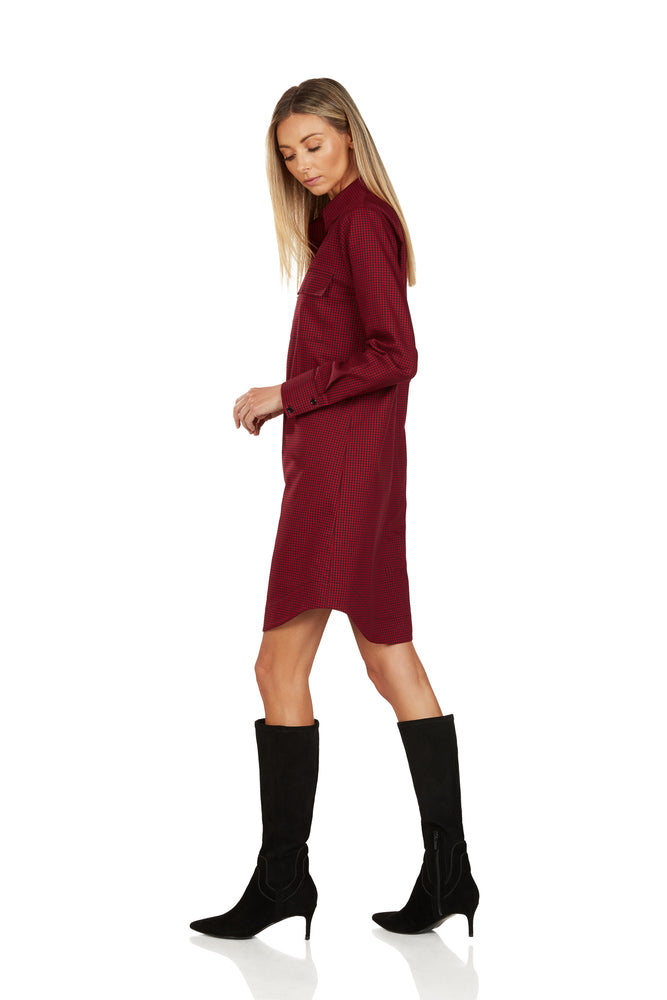 TINLEY BUTTON FRONT SHIRT DRESS