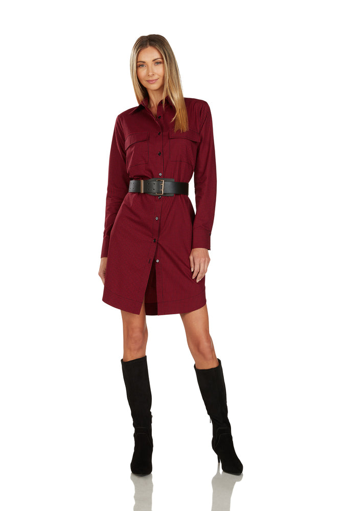 TINLEY BUTTON FRONT SHIRT DRESS