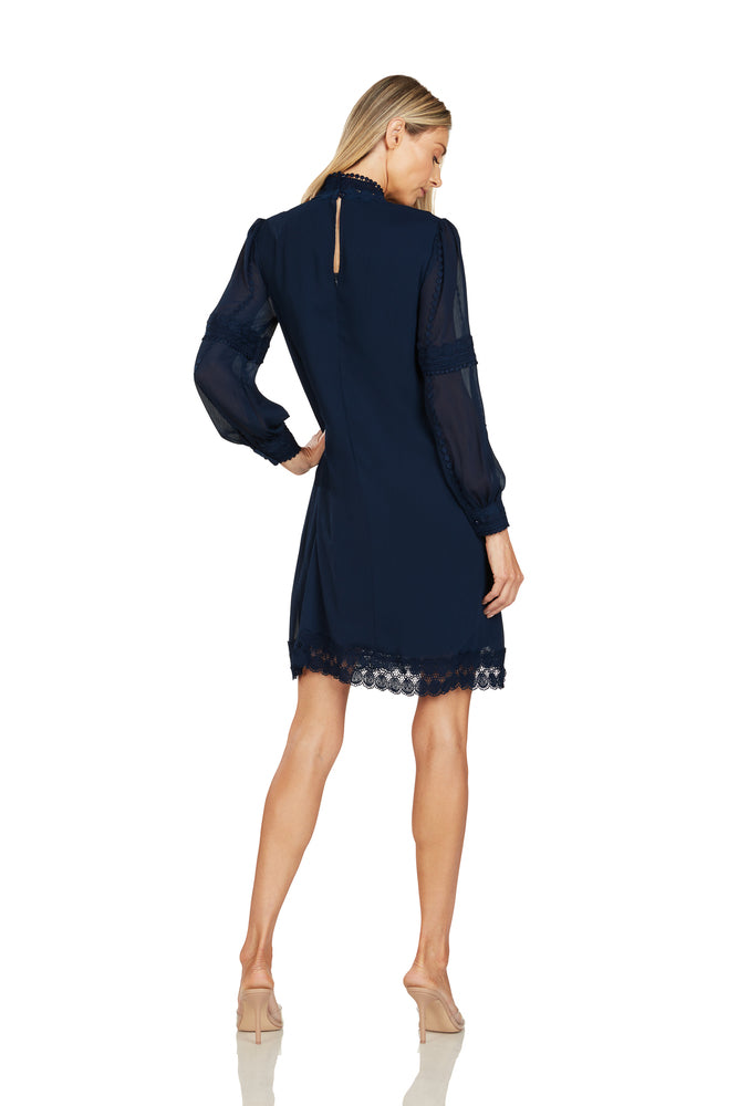 THEODORA SHIFT DRESS NAVY