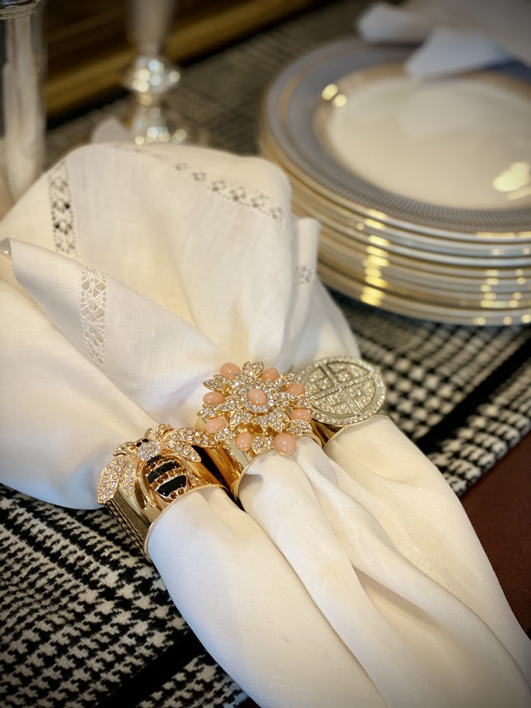 QUEEN BEE NAPKIN RING SET OF 2