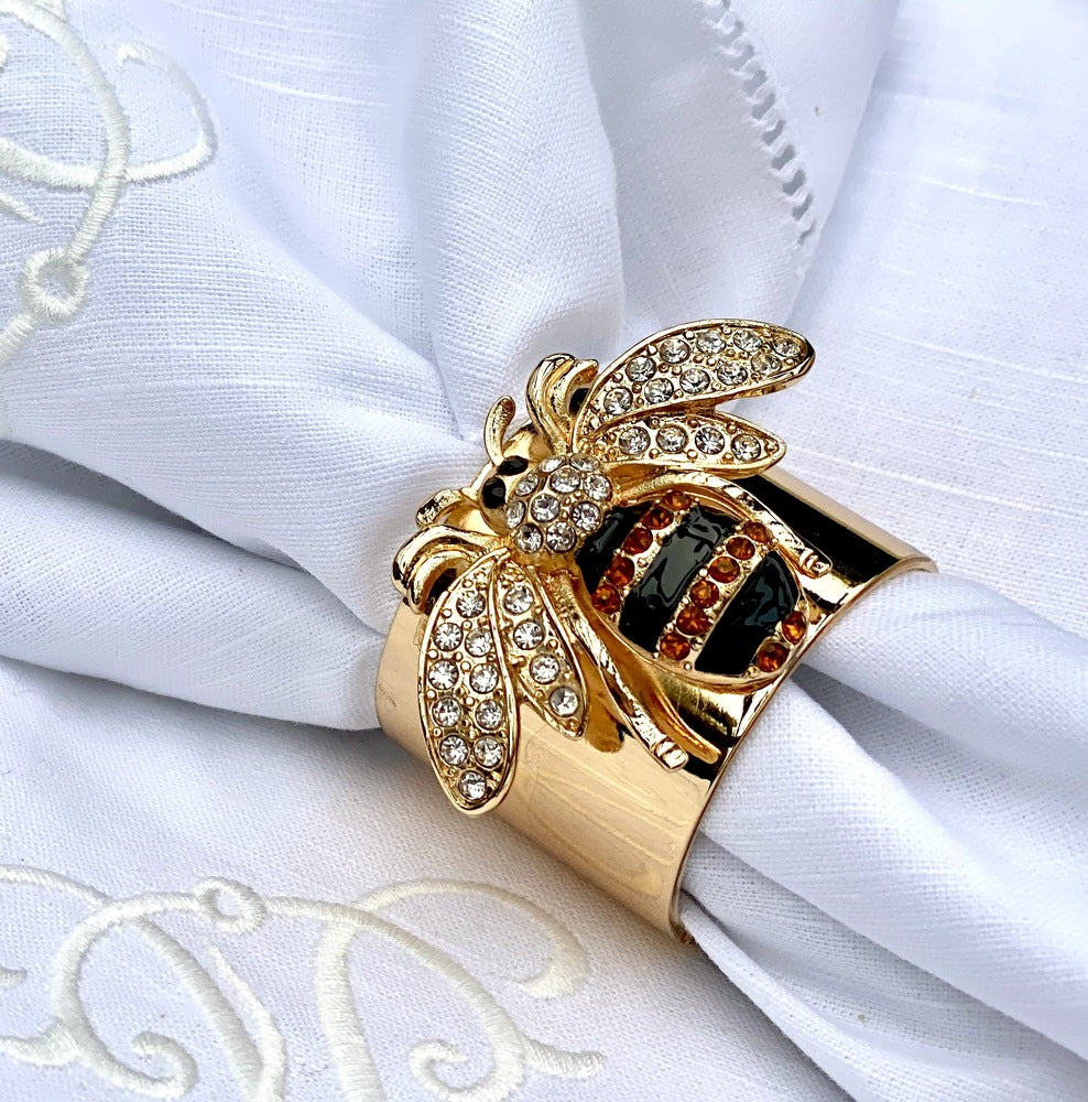 QUEEN BEE NAPKIN RING SET OF 2