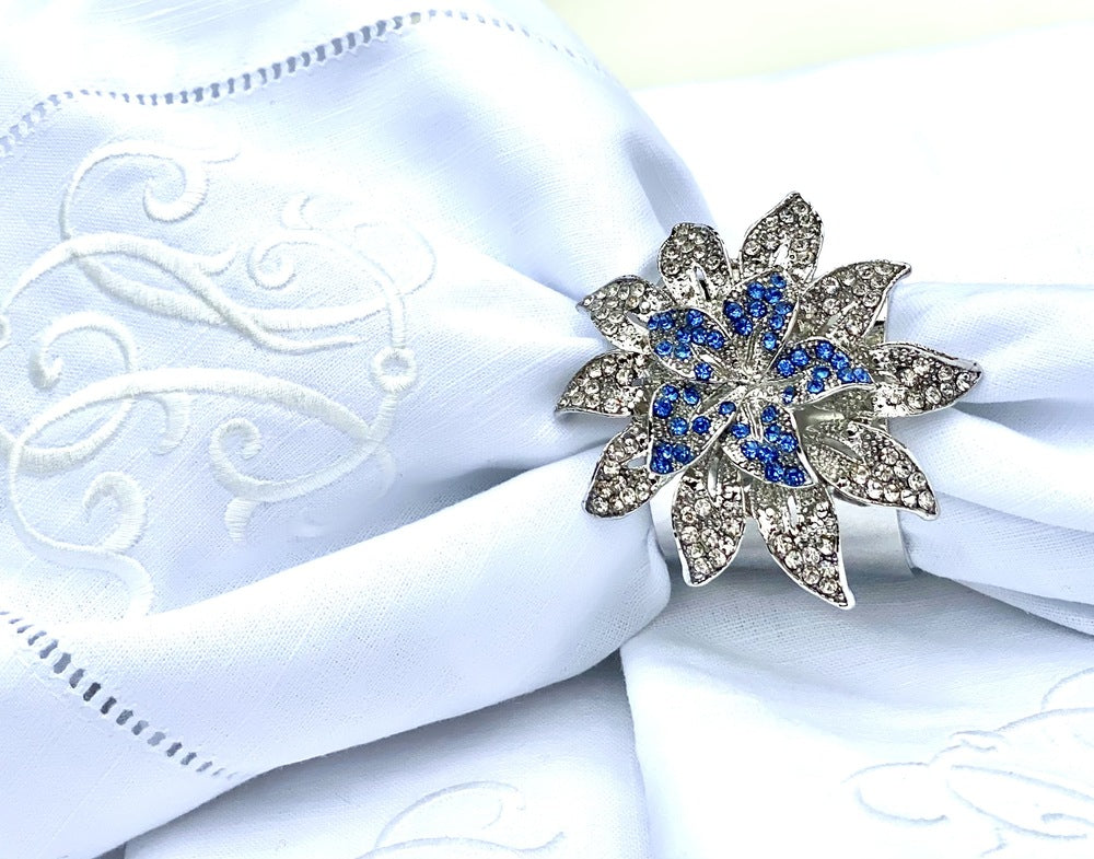 LA FLEUR BLEUE NAPKIN RING SET OF 2