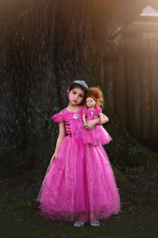 PINK PRINCESS DOLL DRESS