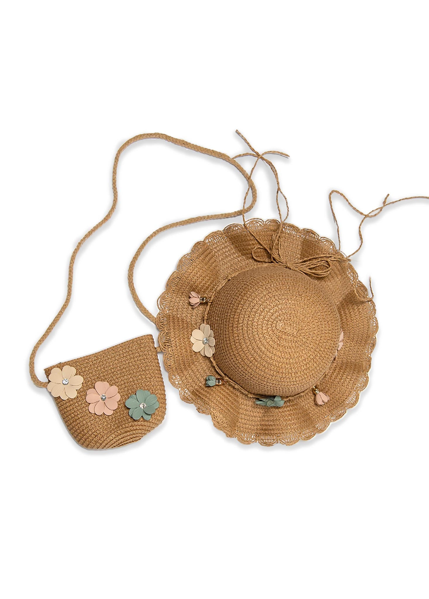 DAISY HAT & PURSE SET MOCHA