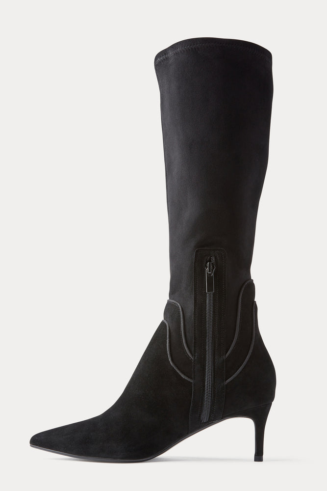 ELEANOR SUEDE BOOT BLACK