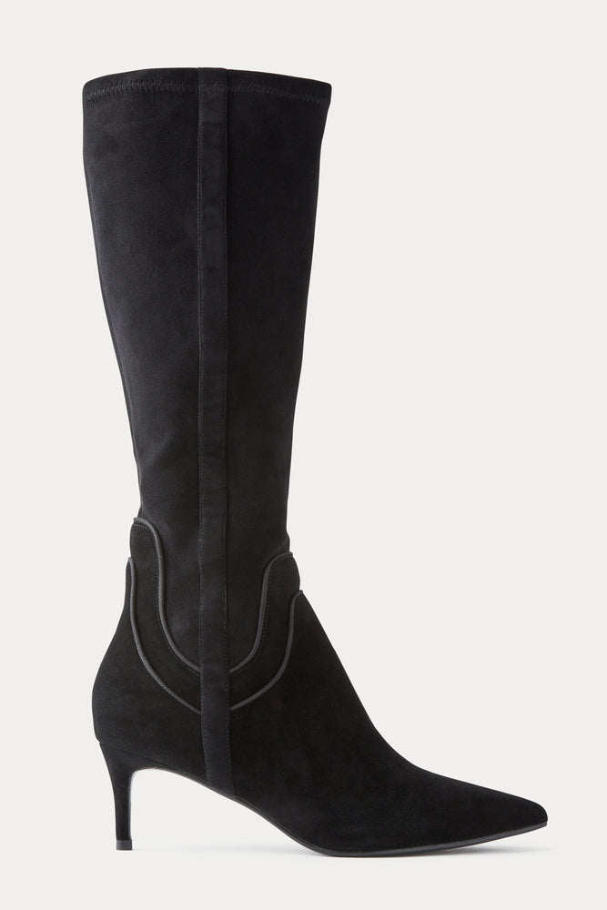 ELEANOR SUEDE BOOT BLACK