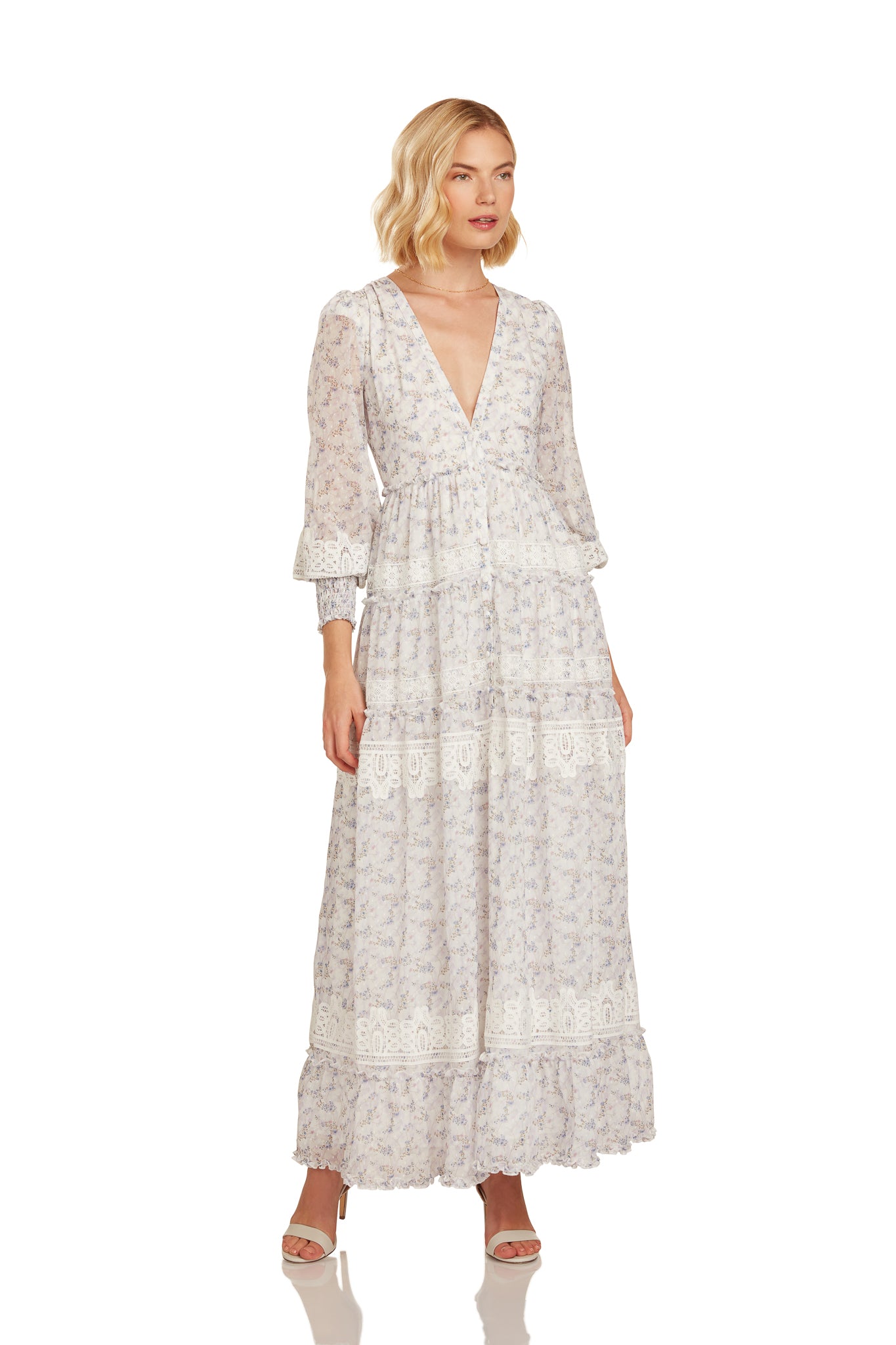 SOFIA MAXI DRESS LAVENDER FLORAL