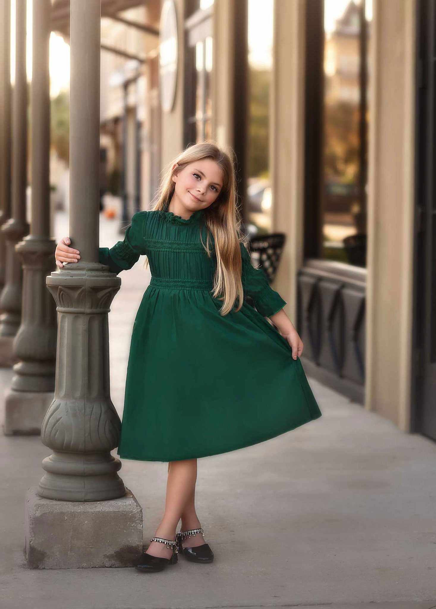 HATTIE DRESS EMERALD