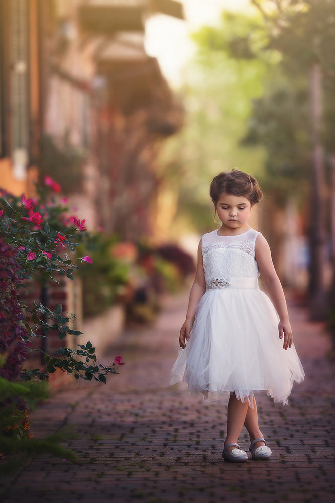 FRANCESCA DRESS & BELT SET WHITE