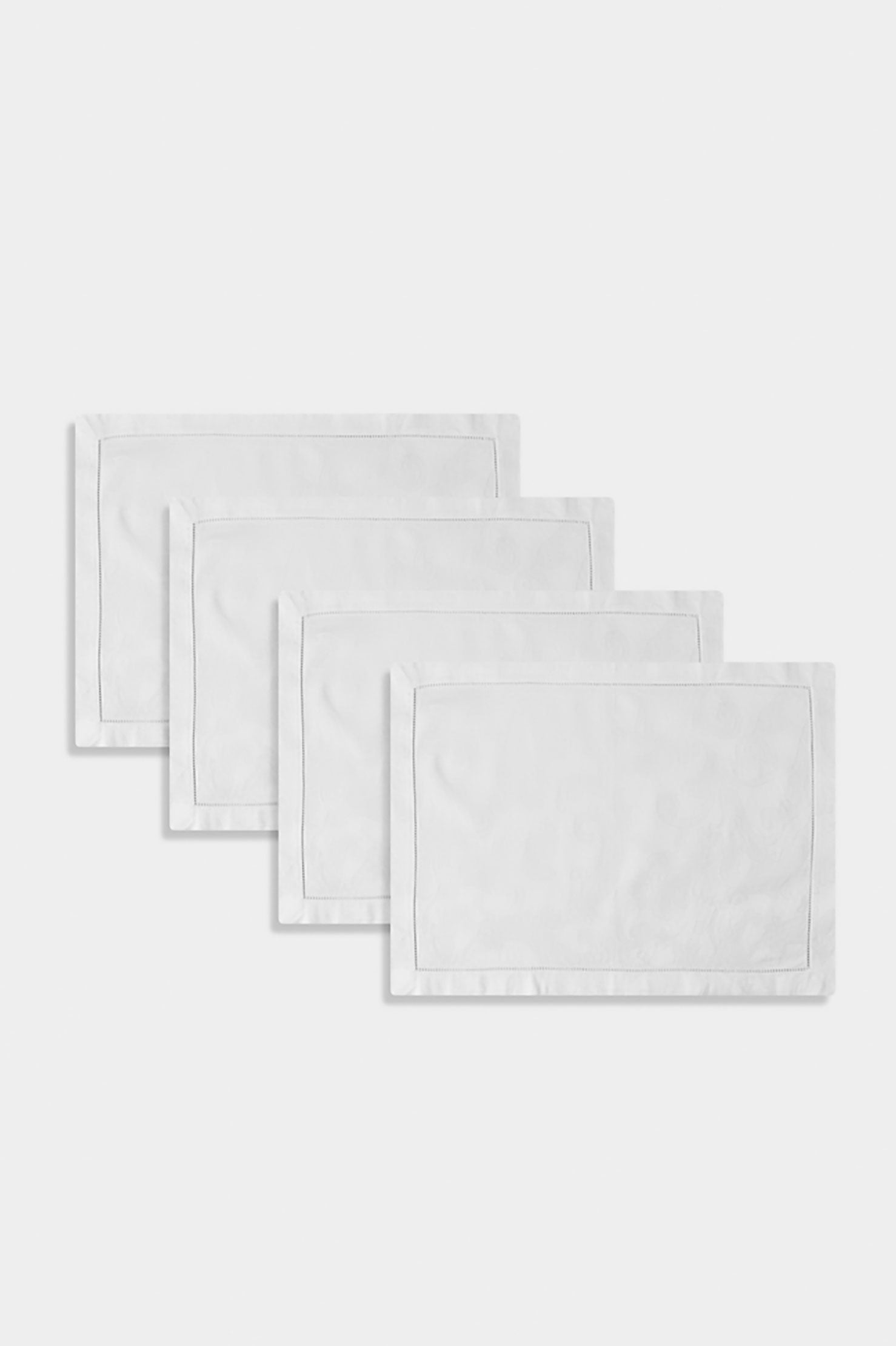 MILANO WHITE JACQUARD PLACEMATS SET OF 4