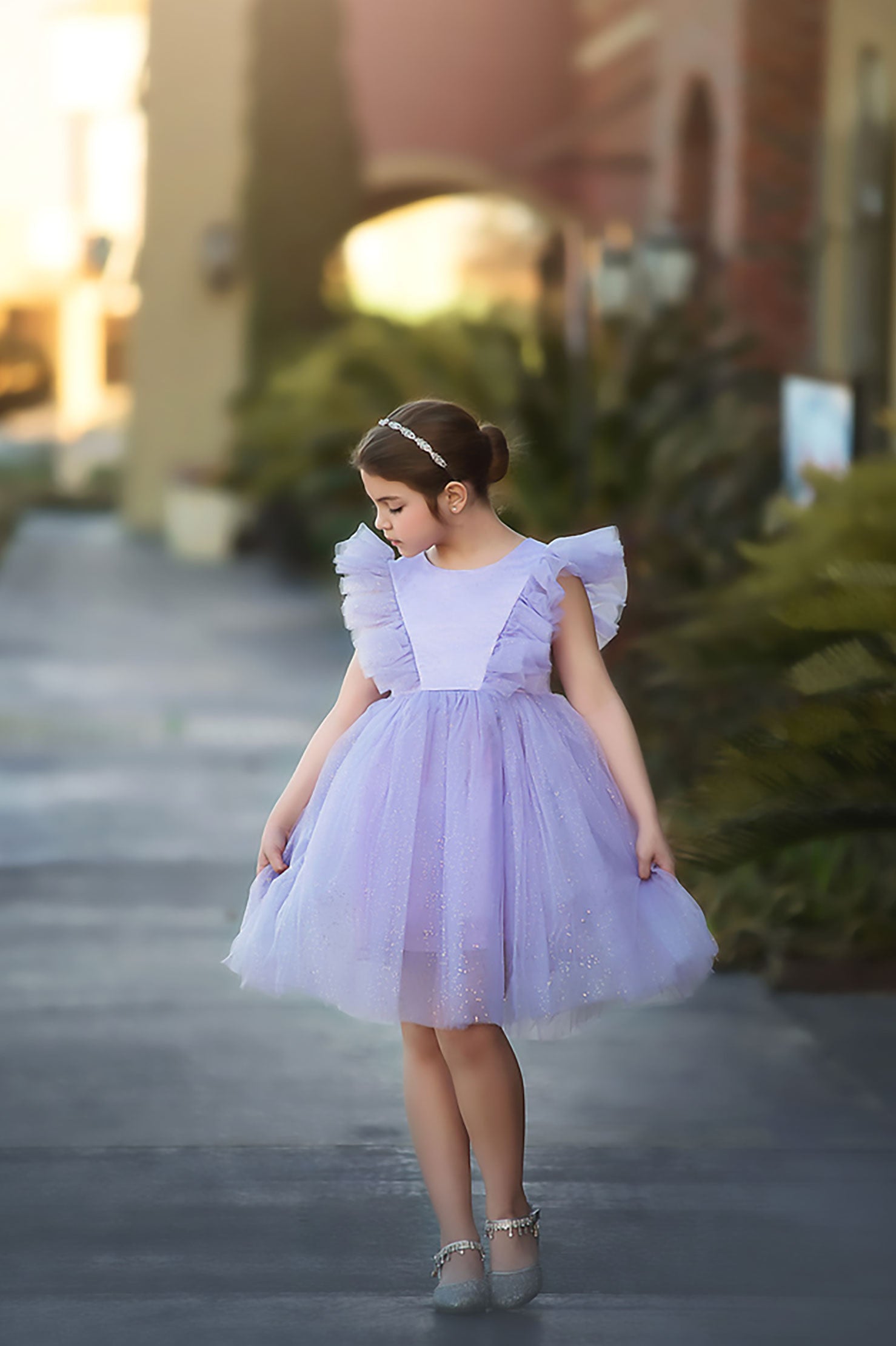 MILLY DRESS SPARKLE LAVENDER