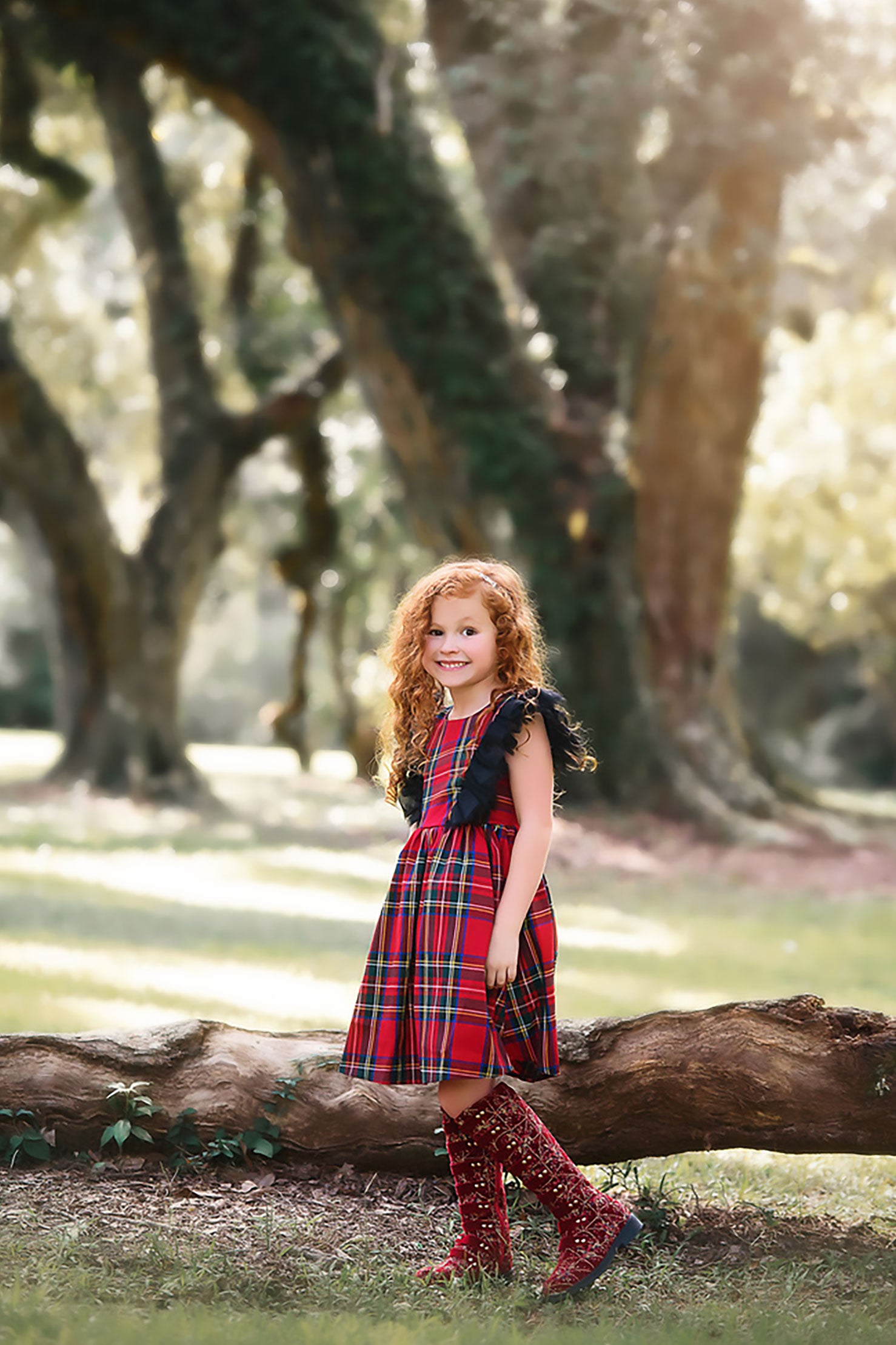 MILLY DRESS STEWART TARTAN