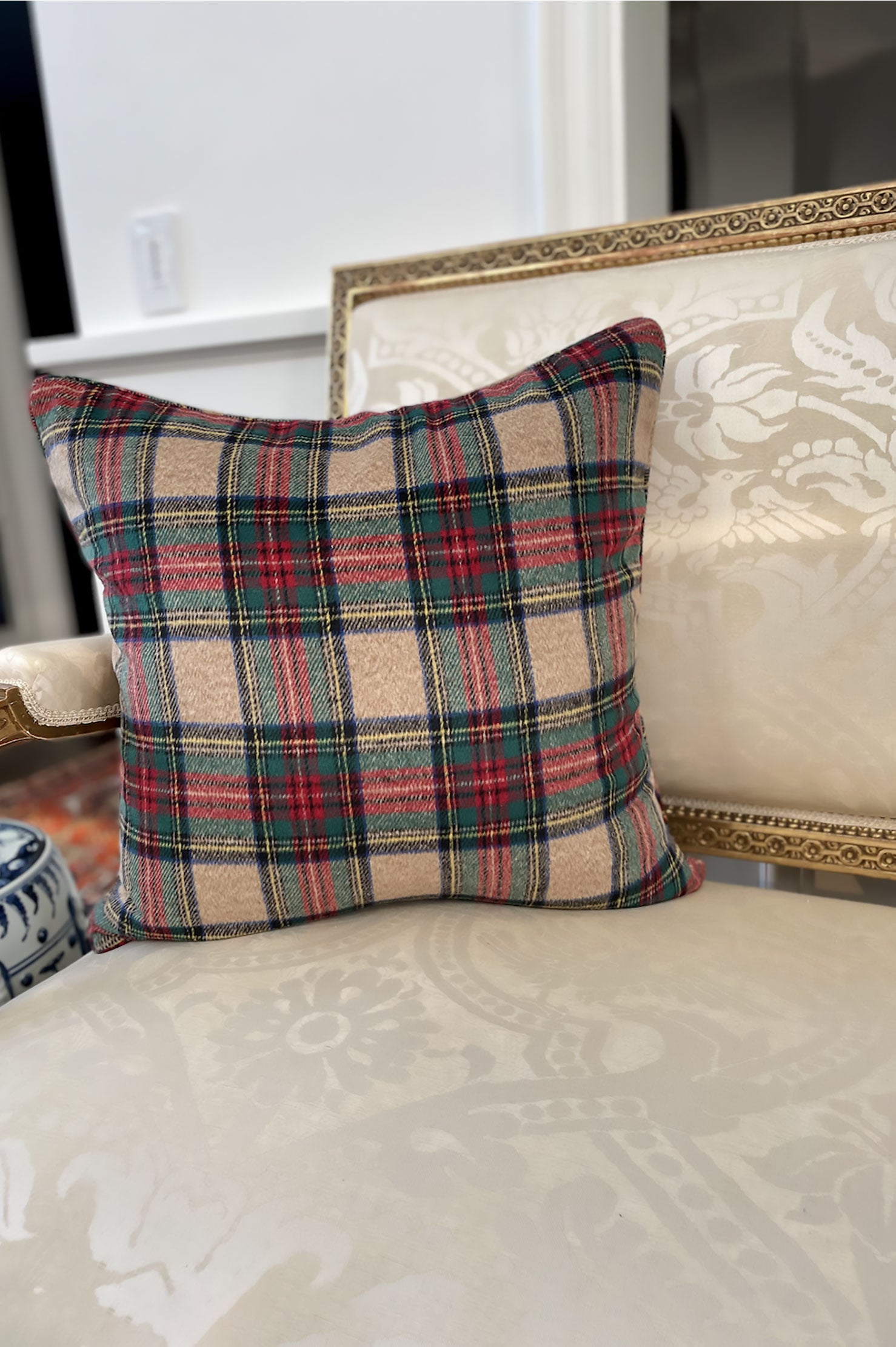 MONTROSE TARTAN PILLOW TAN