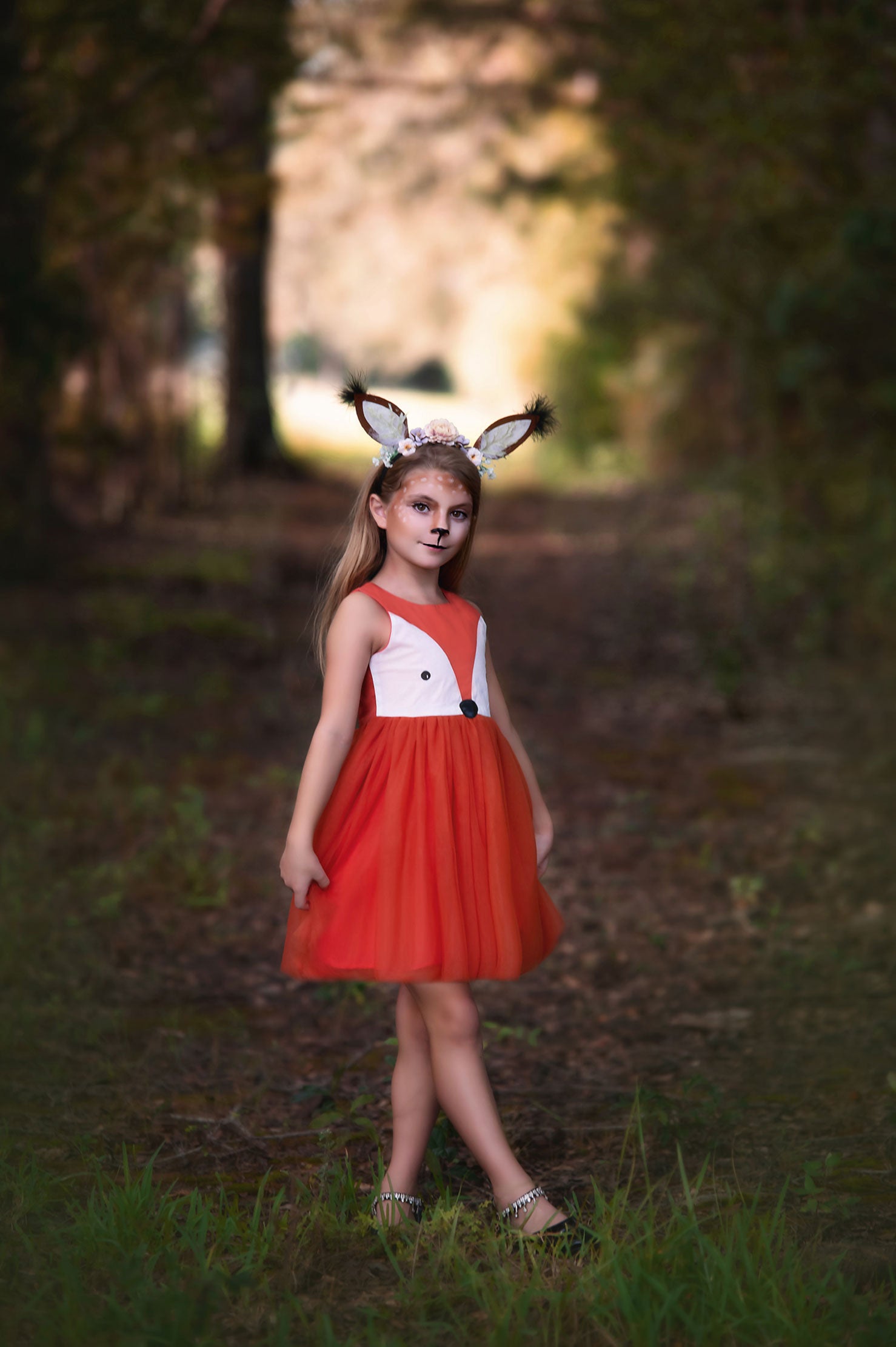 OH DEER DRESS & HEADBAND SET