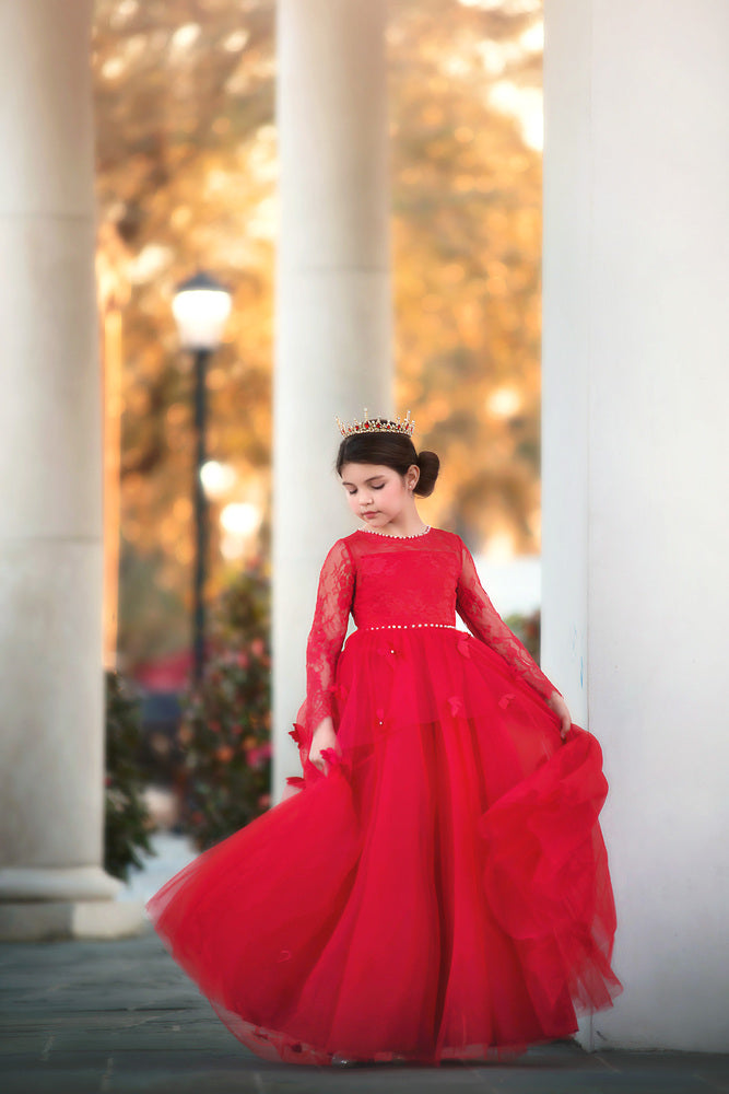 MARIPOSA GOWN CRIMSON