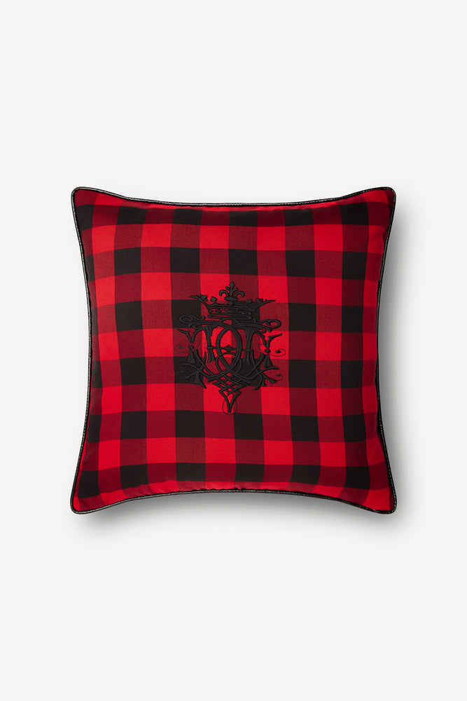 BUFFALO CHECK PILLOW CASE RED