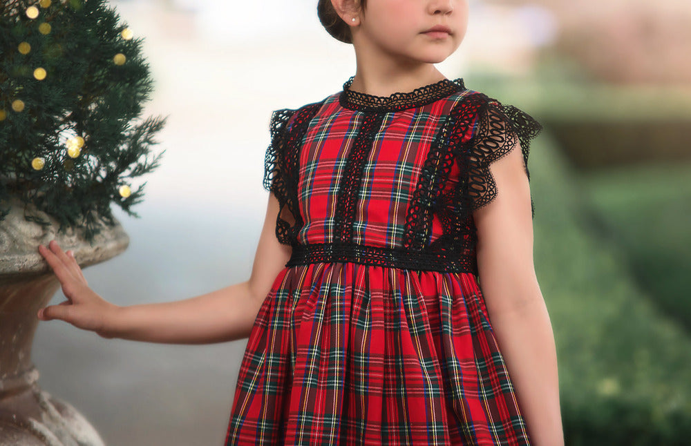 EVERLY DRESS STEWART TARTAN