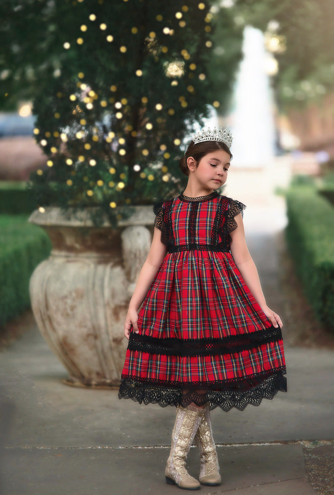 EVERLY DRESS STEWART TARTAN