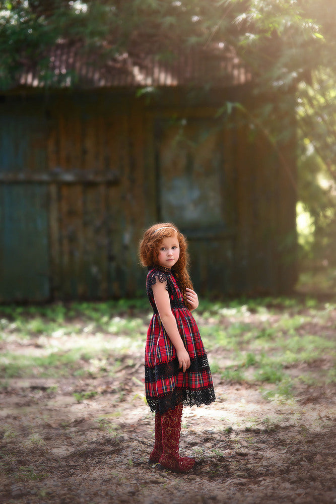 EVERLY DRESS STEWART TARTAN