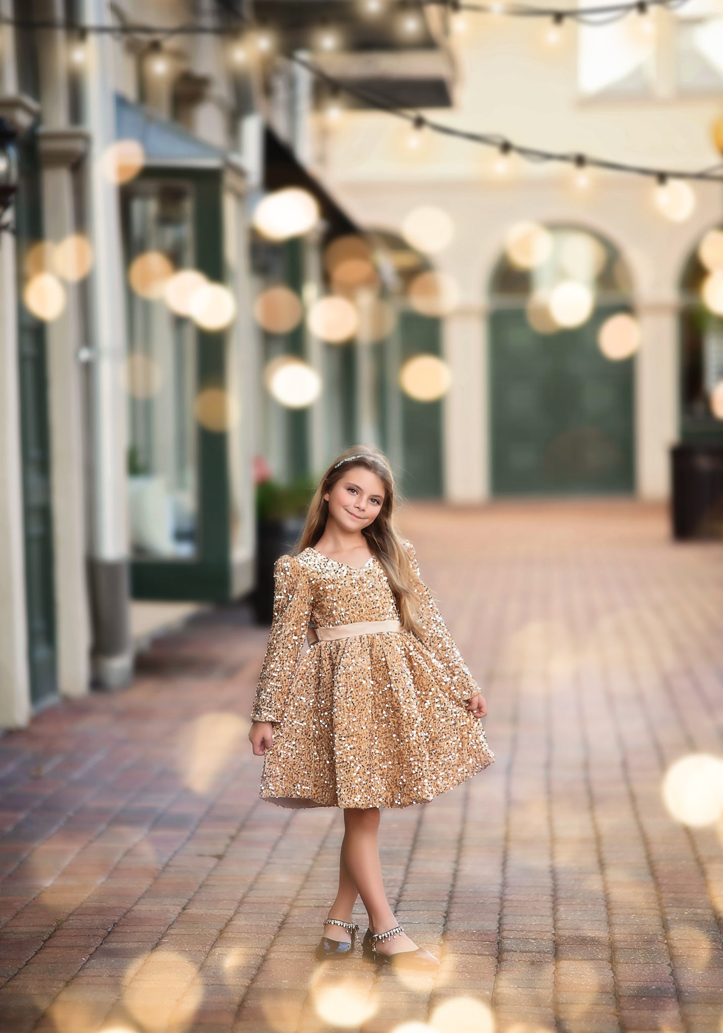 EMMA SEQUIN DRESS GOLD