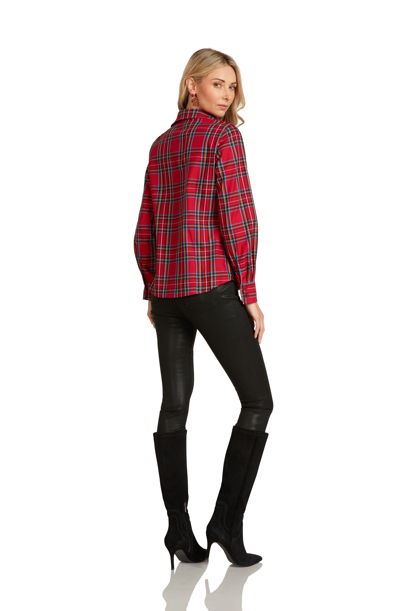 MARGOT BUTTON-DOWN TARTAN