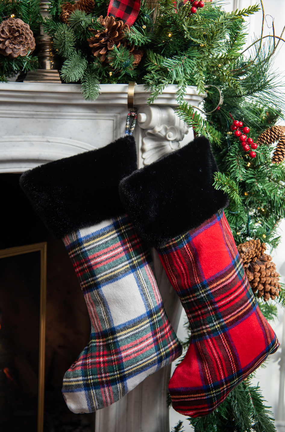 ST. ANDREWS TARTAN STOCKING WHITE