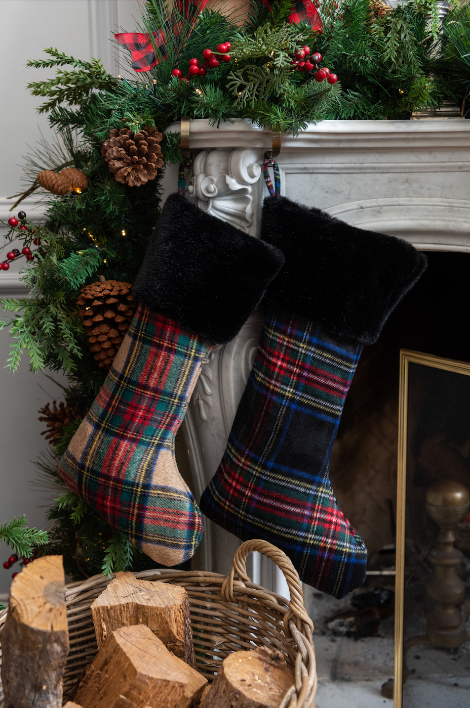 ST. ANDREWS TARTAN STOCKING BLACK