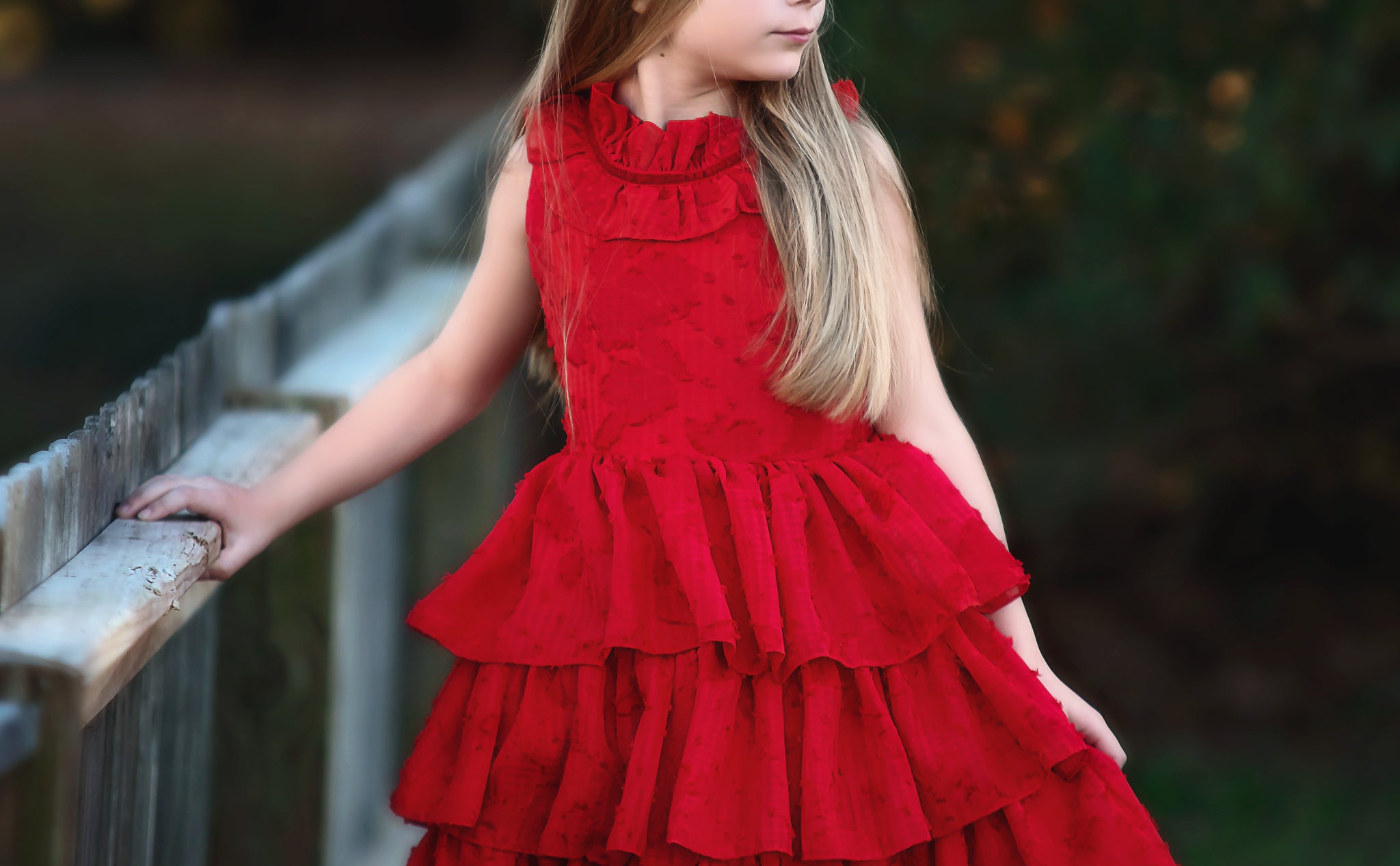 JOELLE DRESS CRIMSON