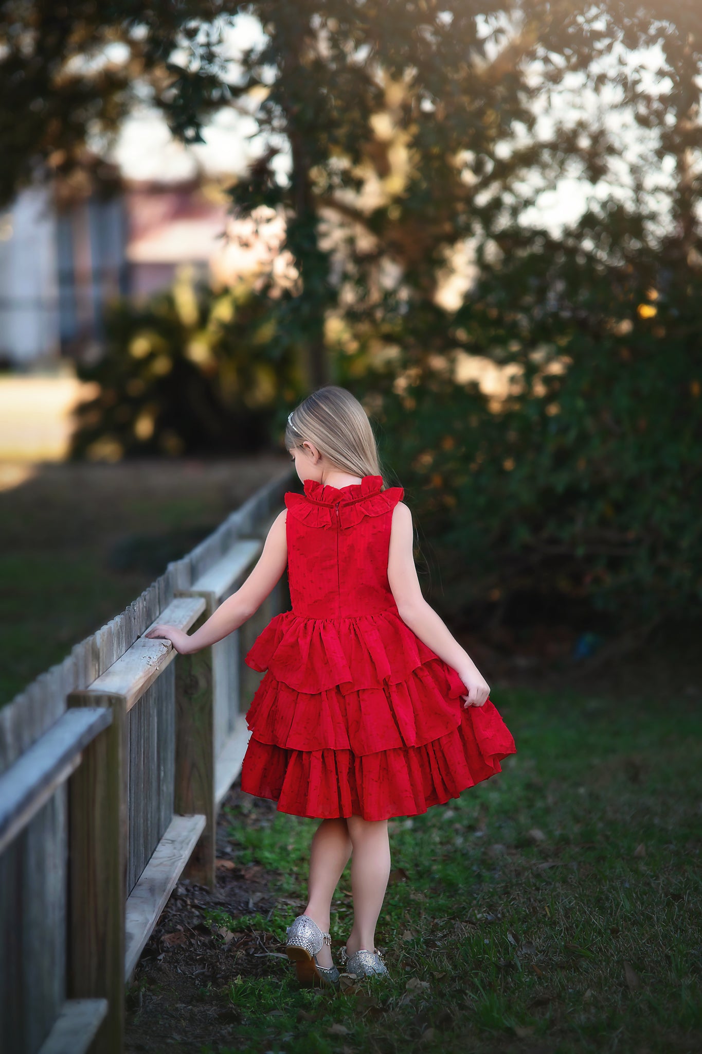 JOELLE DRESS CRIMSON