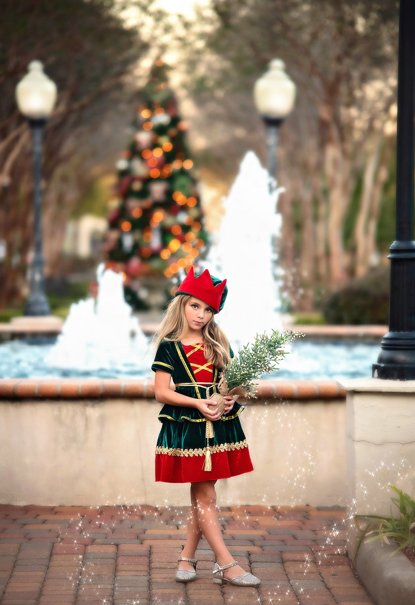 JANIE THE ELF DRESS & HAT SET