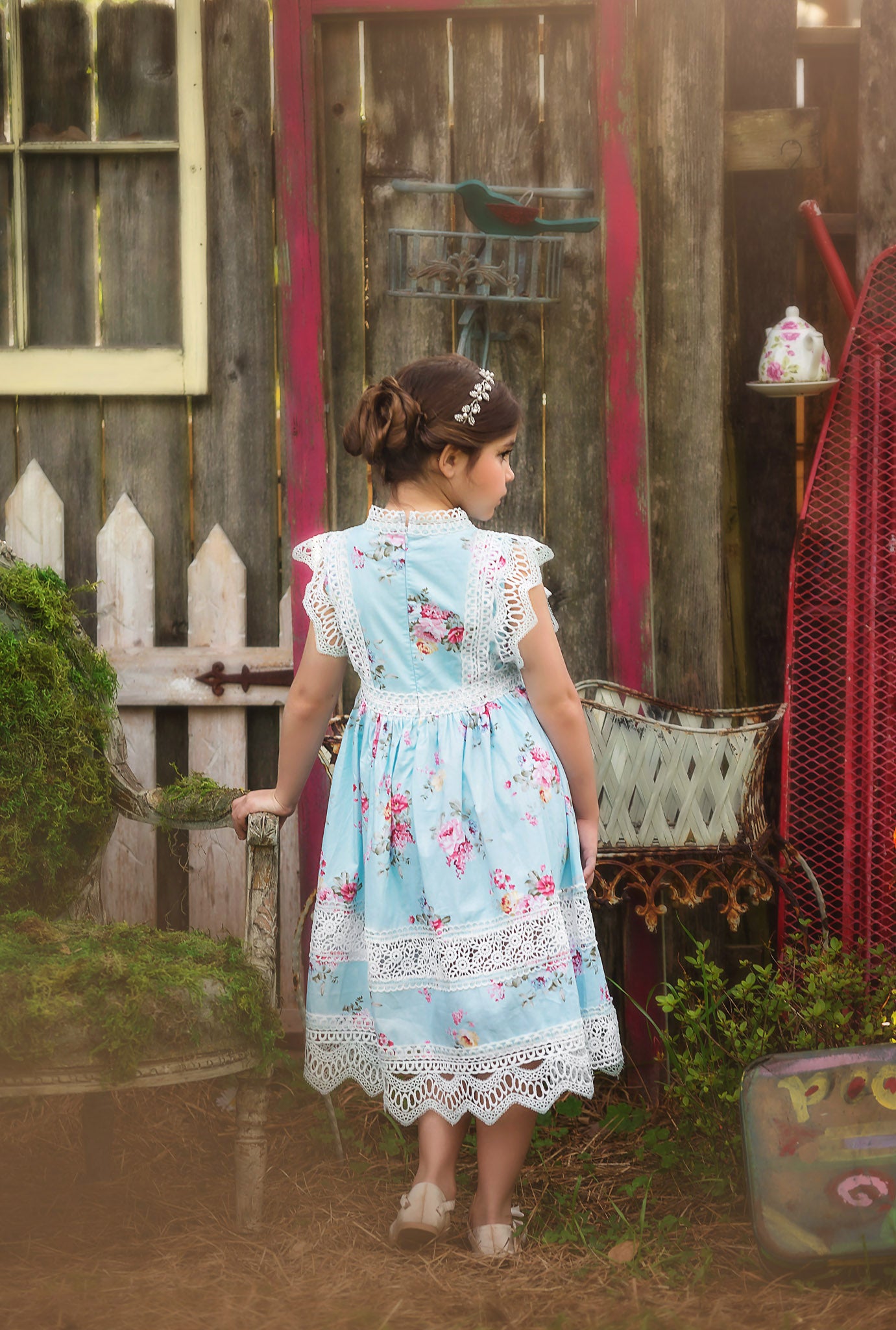 EVERLY DRESS PROVINCIAL BLEU FLORAL