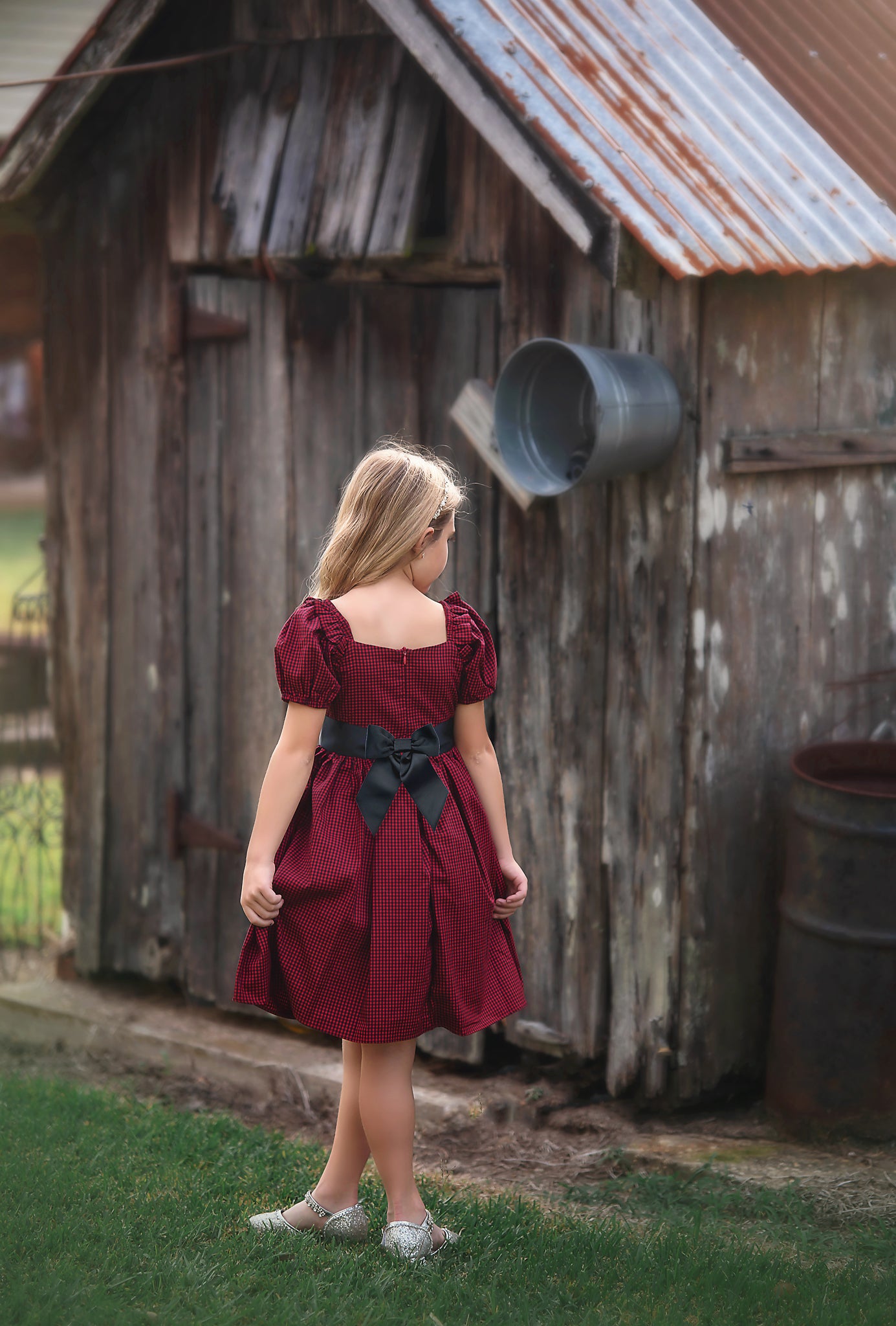 ARIELLE DRESS CRIMSON BUFFALO CHECK