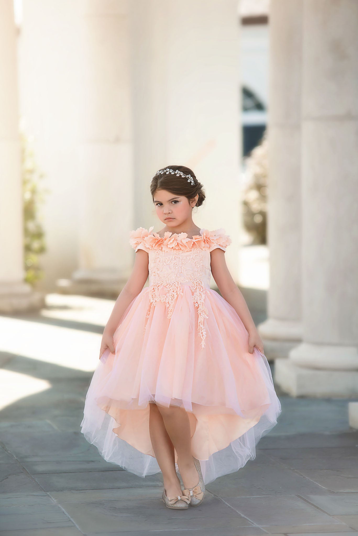 BELLE GOWN PEACHY PINK