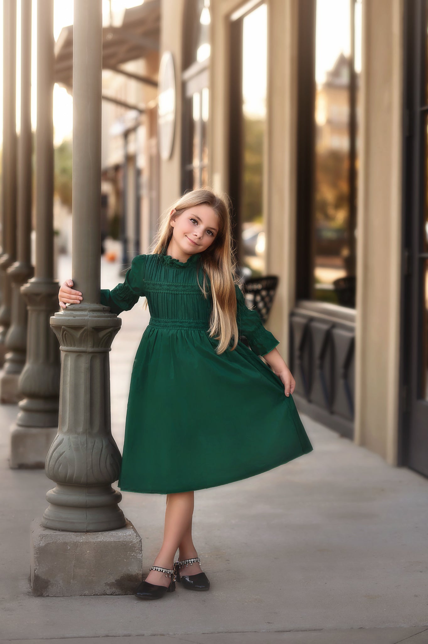 HATTIE DRESS EMERALD