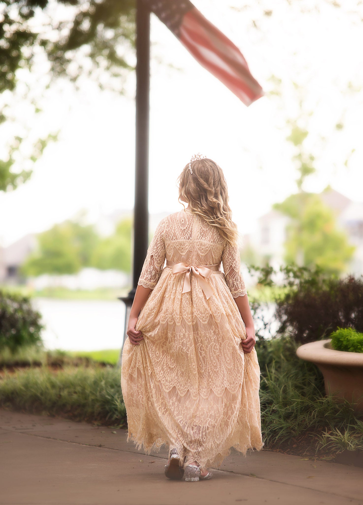 BELLA RAFAELA GOWN & BELT SET BUTTERSCOTCH