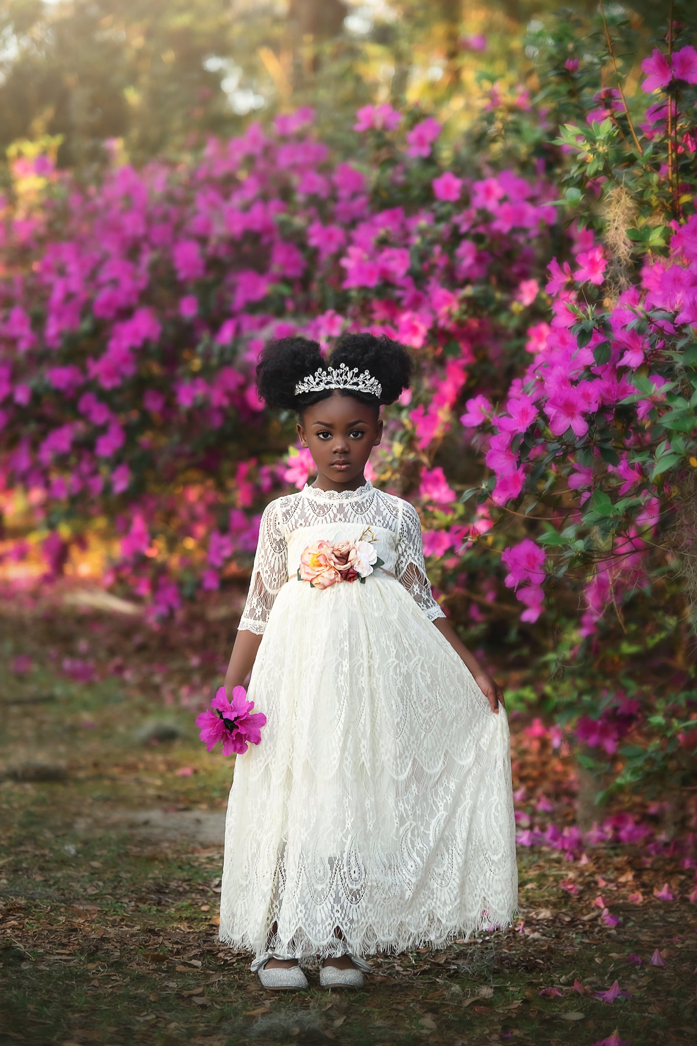 SPLENDOR GOWN & BELT SET IVORY