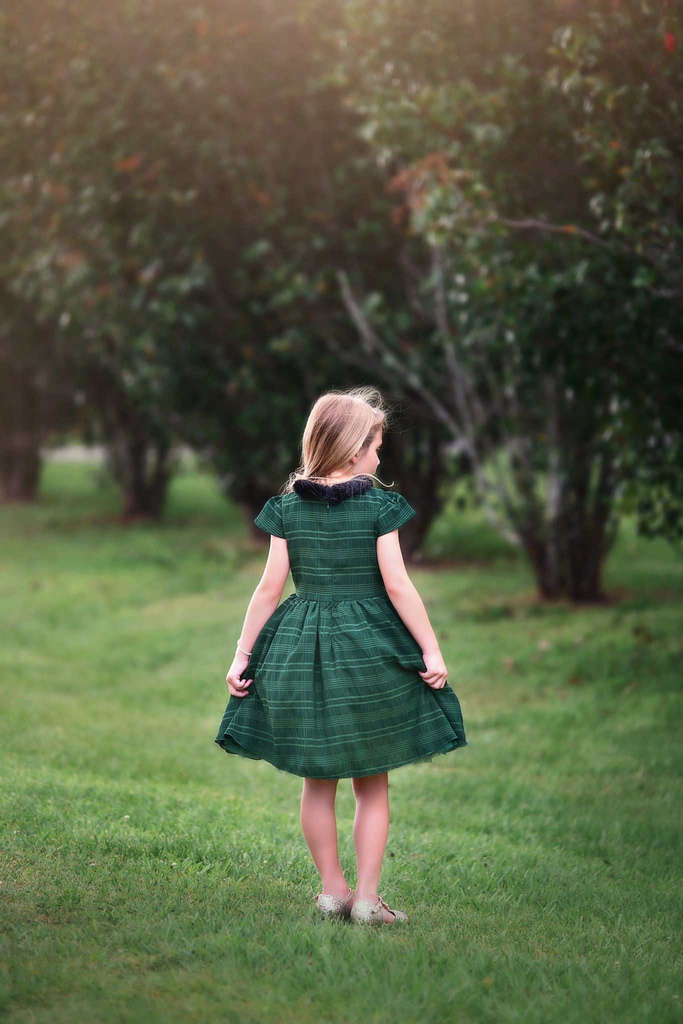 EVANGELINE DRESS EMERALD