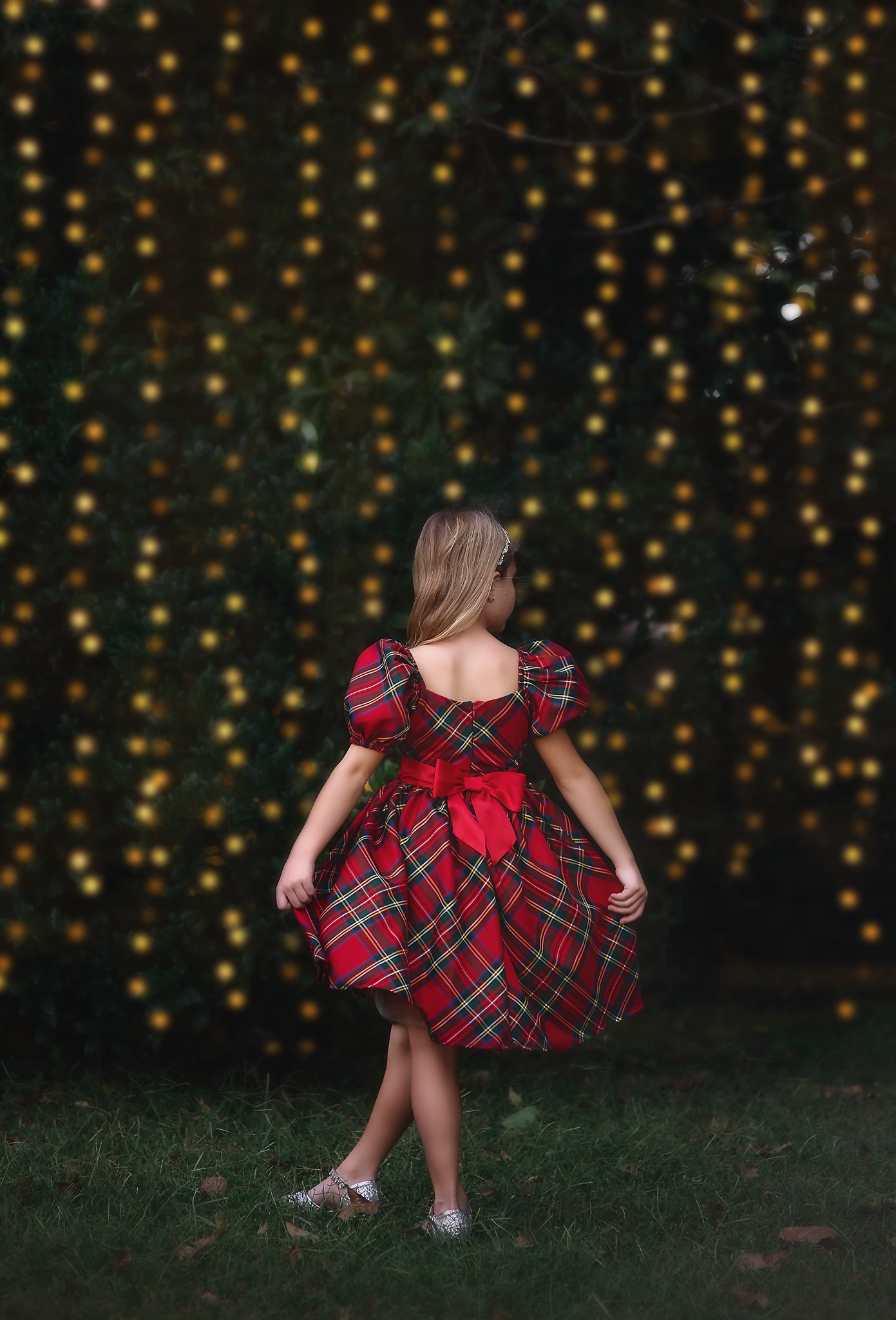 ARIELLE DRESS STEWART TARTAN