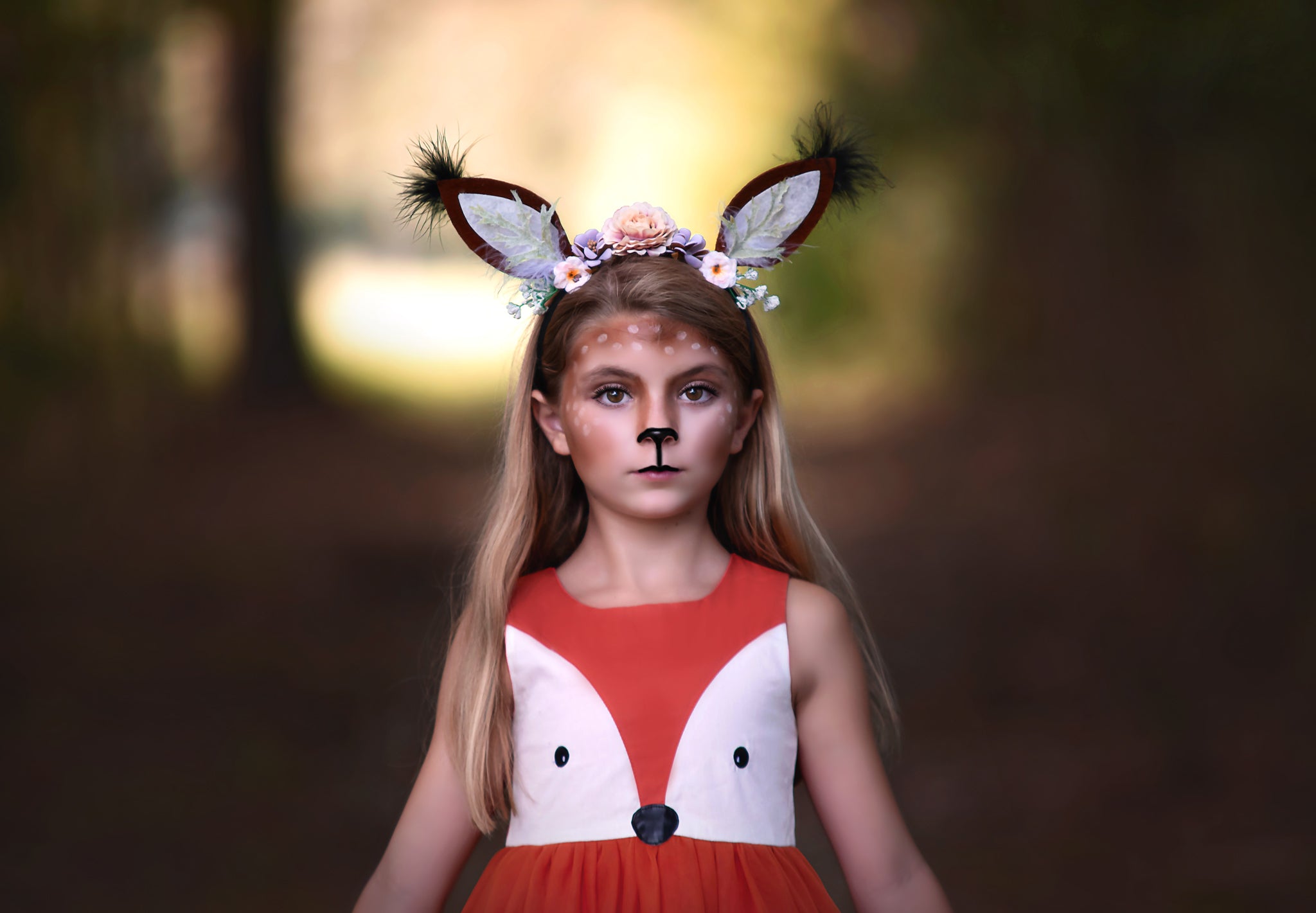 OH DEER DRESS & HEADBAND SET